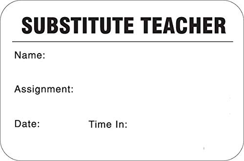 500 Substitute Teacher Badges - 3