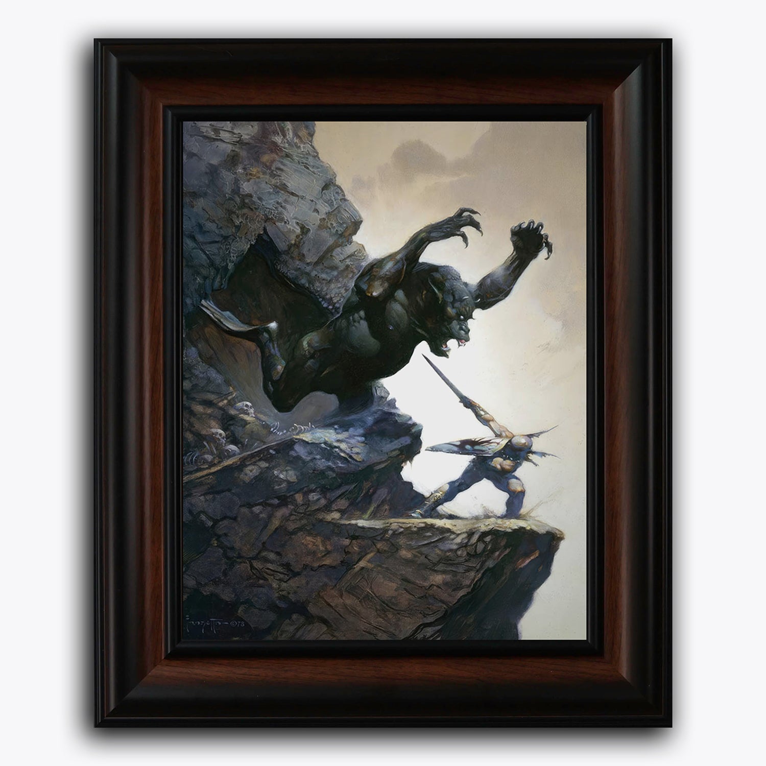 Cave Demon Gothic Wall Art Print - Dark Fantasy Decor for Home, Office & Halloween | Unique Horror Poster for Living Room, Bedroom & Dorm