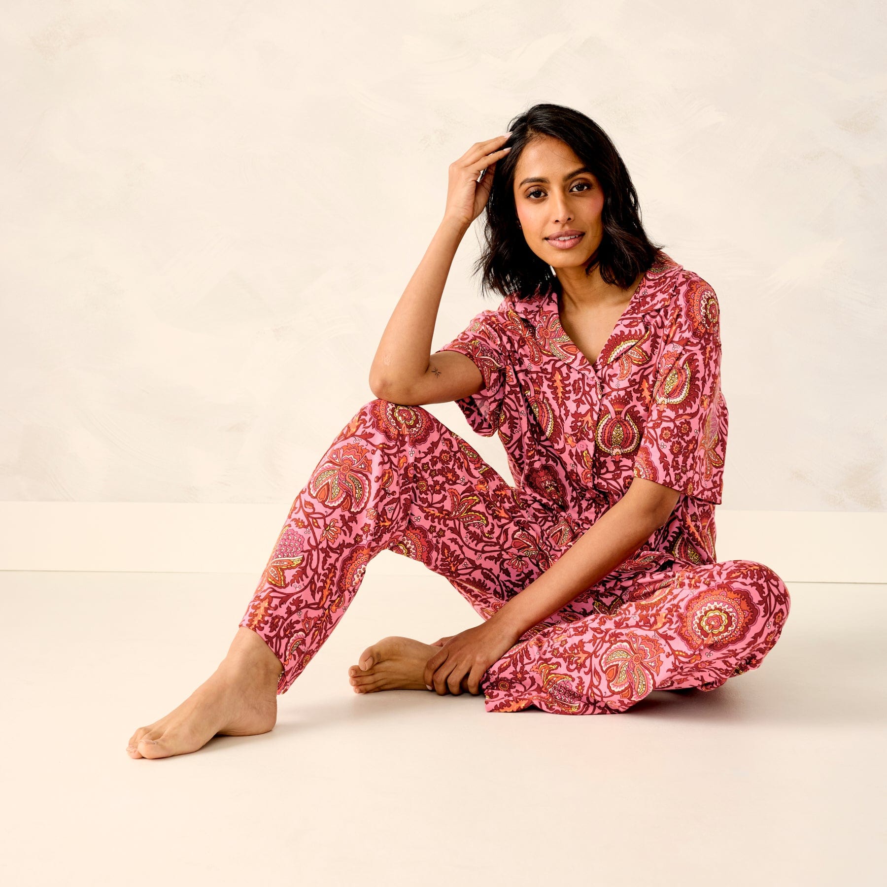 Men's Soft Cotton Button Down Pajama Set - Comfortable Sleepwear for Relaxing at Home & Lounging