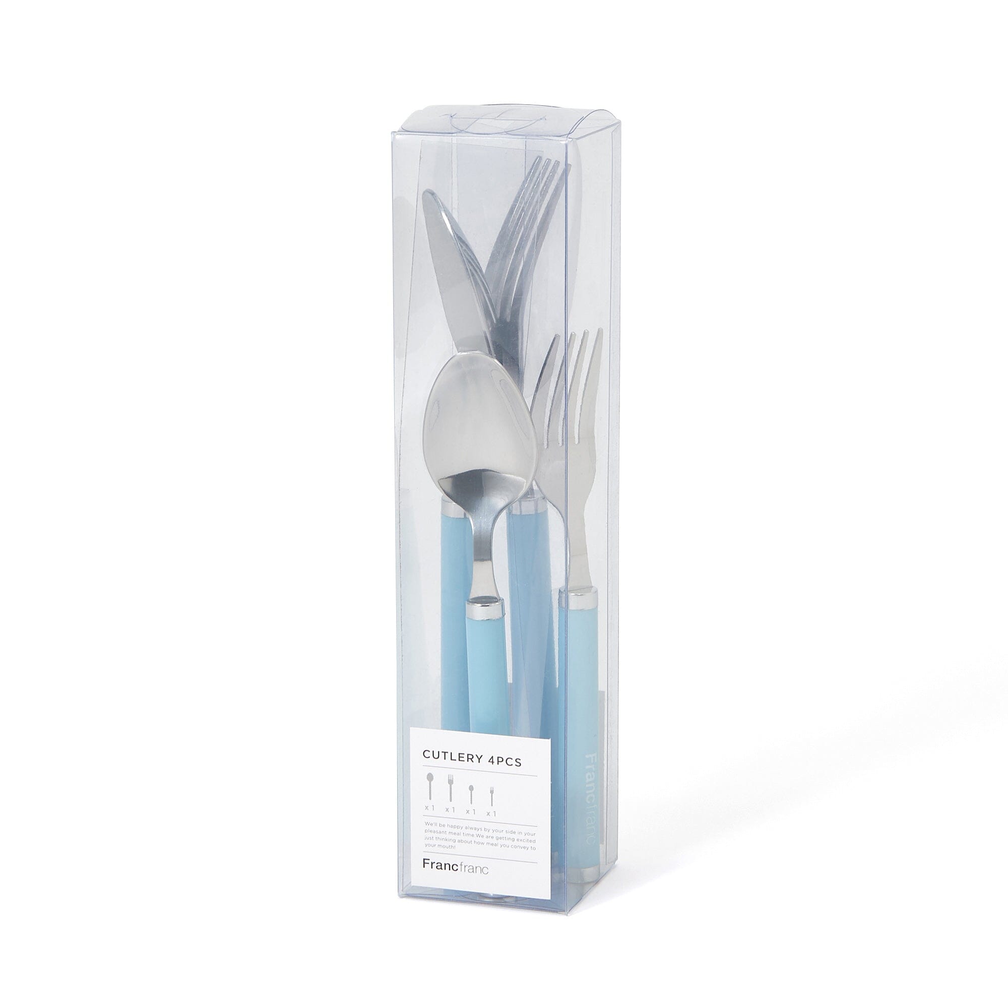 Premium 4-Piece Cutlery Set with Custom Logo - Elegant Blue Utensils for Dining, Gifts & Home Decor