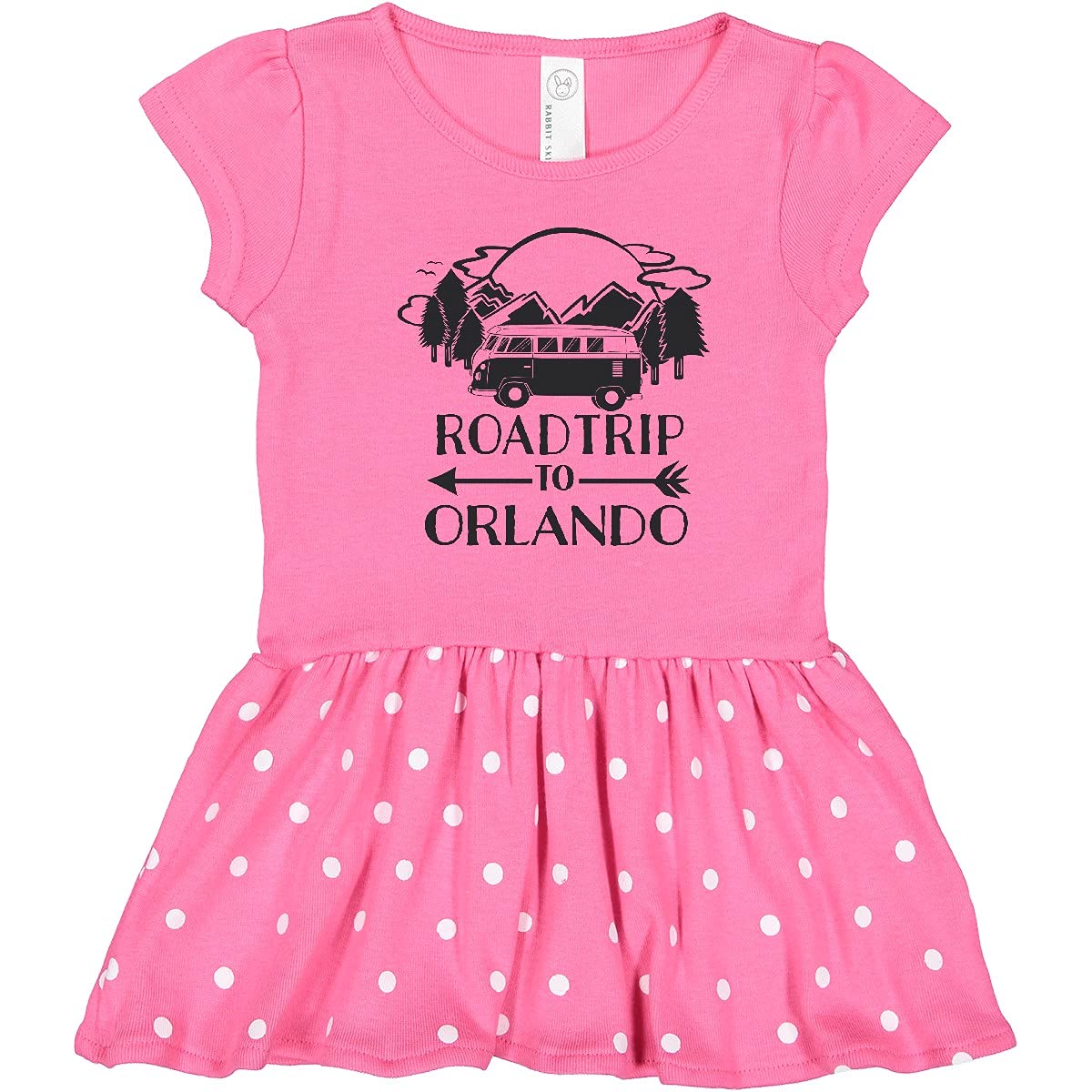 Inktastic Road Trip to Orlando Toddler Dress - Cute Vacation Outfit for Girls, Travel & Theme Park Wear, Perfect for Disney World Trips & Family Adventures