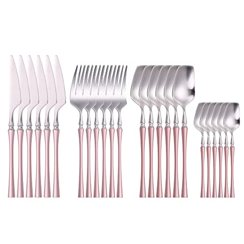 Pink silver 24 pcs