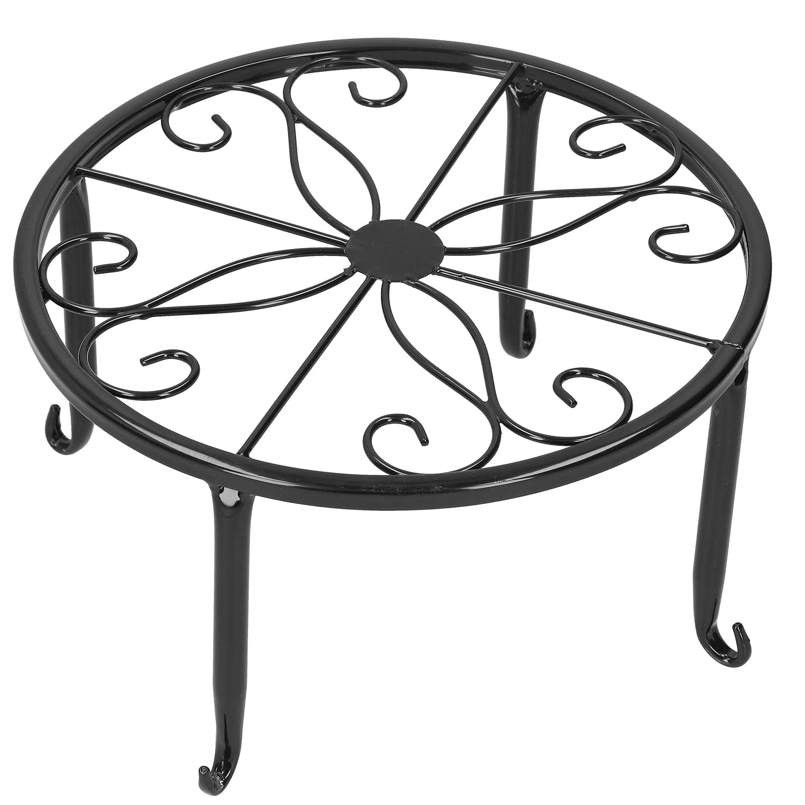 Sturdy 4-Tier Plant Stand for Indoor/Outdoor Potted Plants - Heavy Duty Metal Flower Rack with 4 Supporting Points - Perfect for Home, Garden, Balcony & Patio Decor