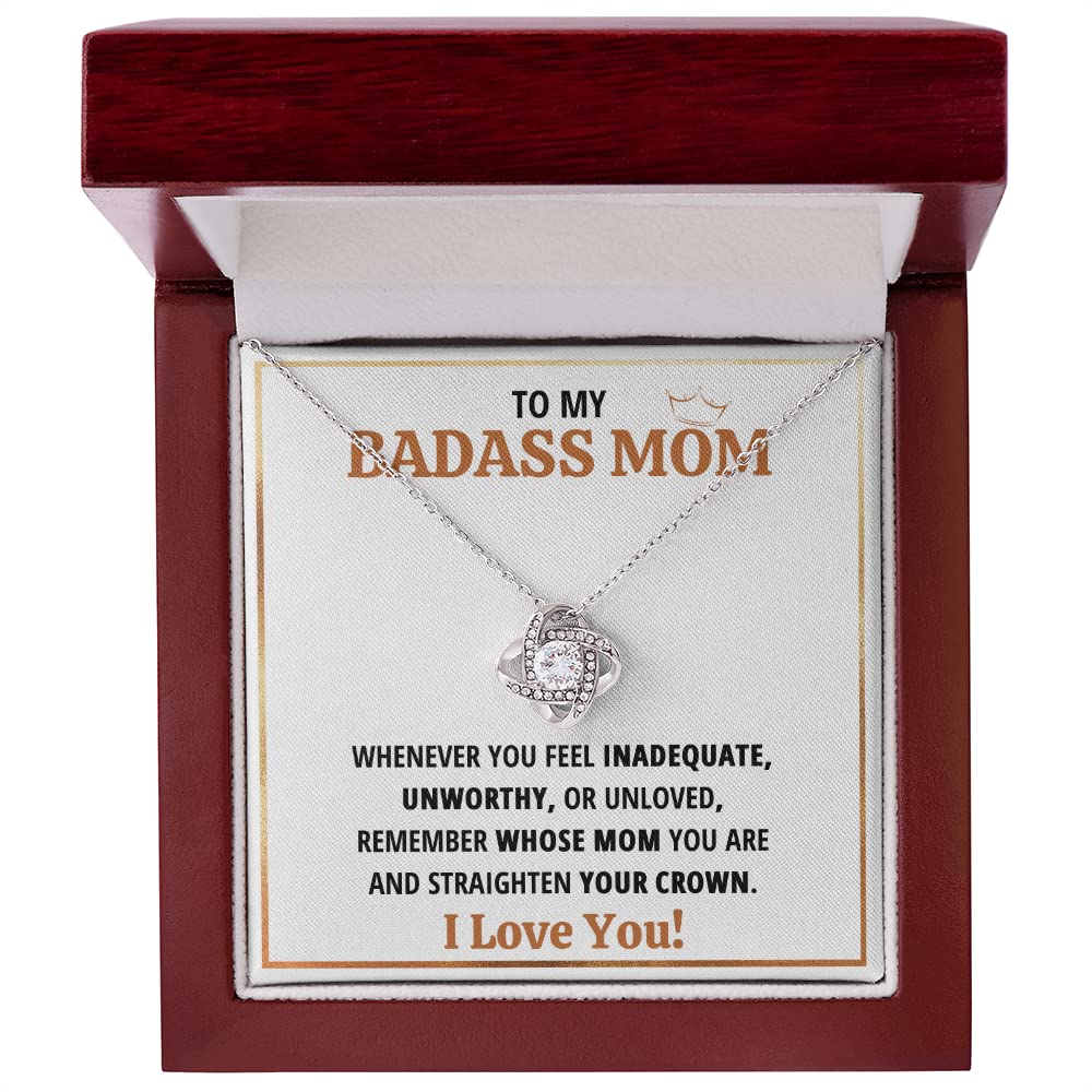 Mom Necklace Gift from Son - Engraved Pendant Jewelry for Mother's Day & Christmas - Perfect for Gifting