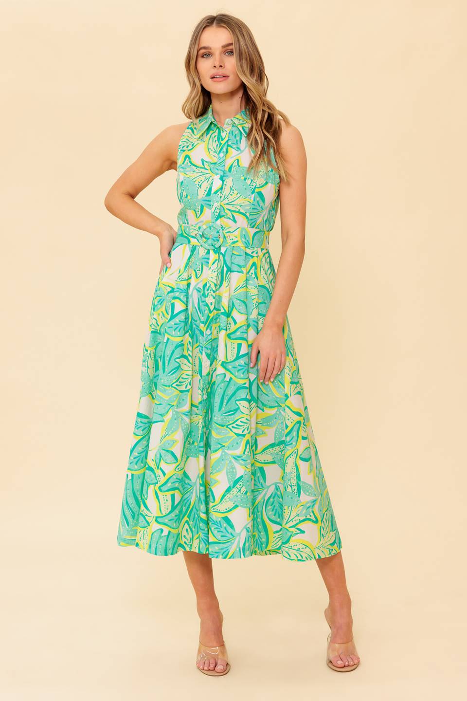 DAYS WITH YOU MIDI SHIRT DRESS in Green - Stylish Casual Wear for Women | Perfect for Office, Date Night & Spring Outfits