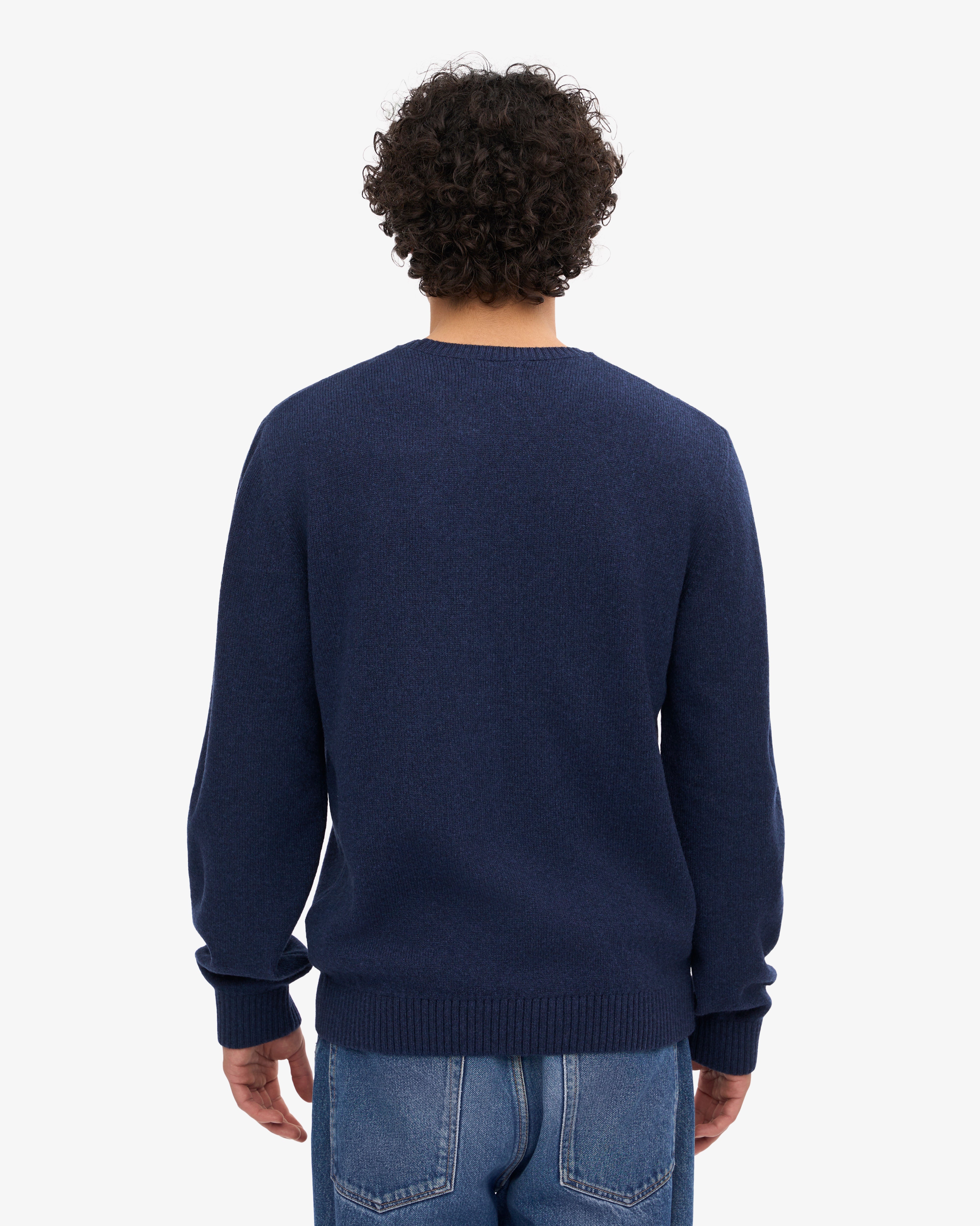 Premium Classic Merino Wool Crew Neck Sweater - Navy Blue | Soft & Warm Winter Pullover for Men & Women | Perfect for Casual Outfits, Office Wear & Cozy Nights