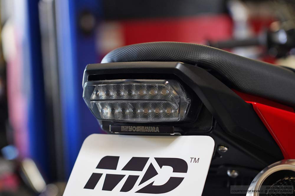 Smoke Lens Sequential LED Tail Lights for Honda Grom 125 (2014-2020) - Upgrade Your Bike's Style & Visibility for Night Riding