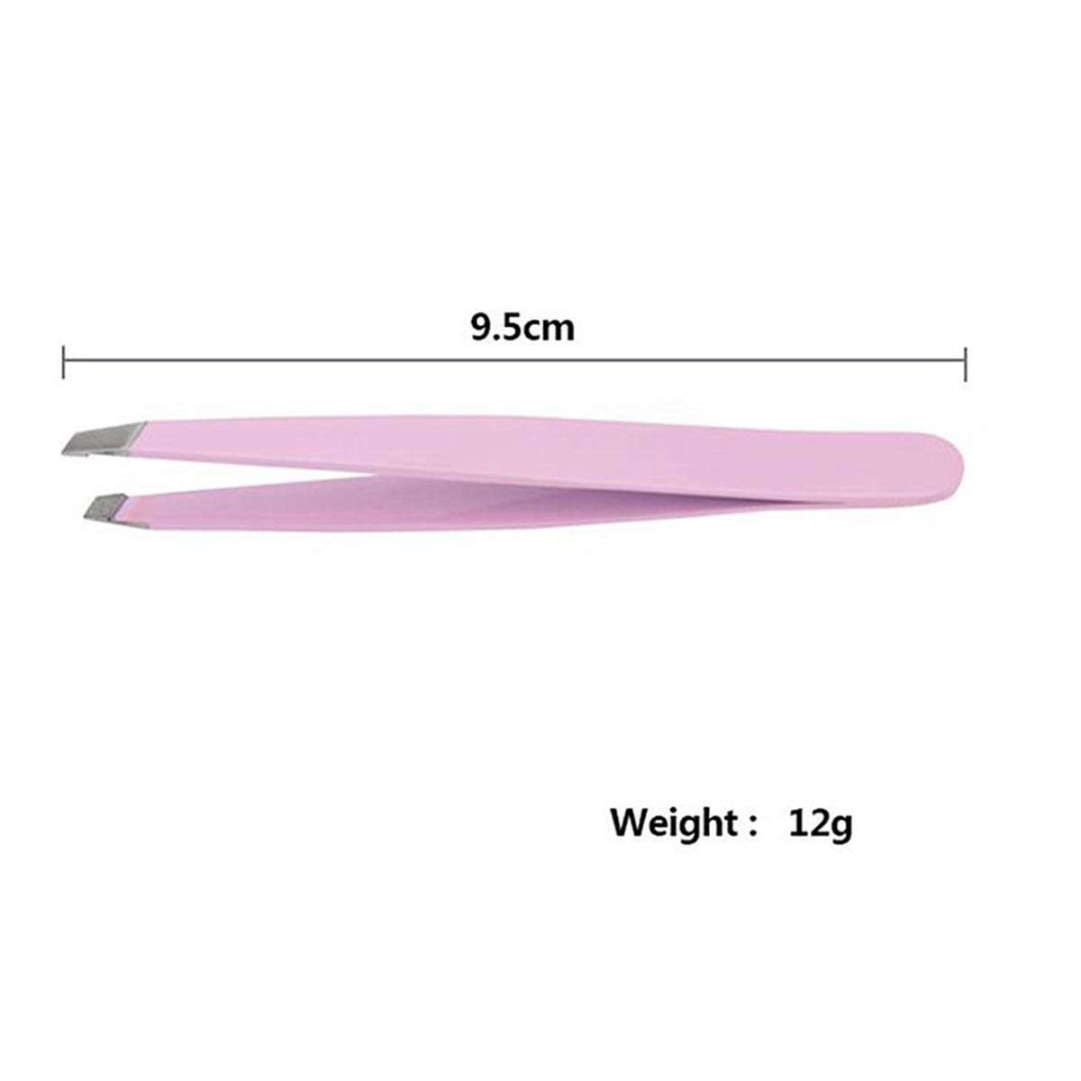 Professional Stainless Steel Eyebrow Tweezers - Slanted Hair Removal Tool for Precise Grooming, 1PC Black & Pink Beauty Tweezers for Eyebrow Shaping, Makeup Kit Essential - Perfect for Home Use, Travel & Salon Professionals