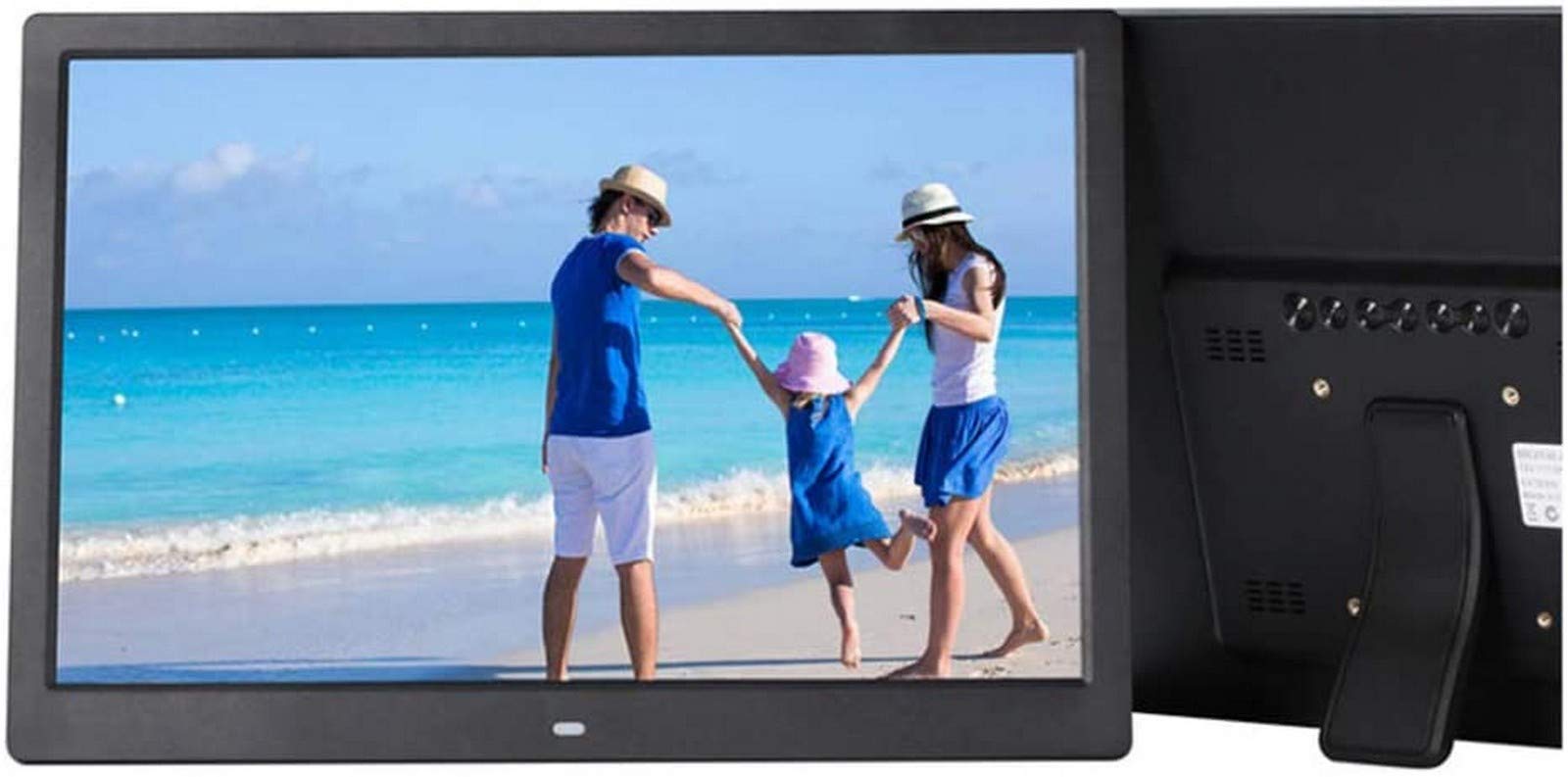 15.4 Inch Digital Picture Frame with 1280x800 HD IPS Screen - Auto On/Off Timer, Music & Video Player, Calendar & Alarm - Perfect for Home, Office & Gift Giving (NSTVVEE)
