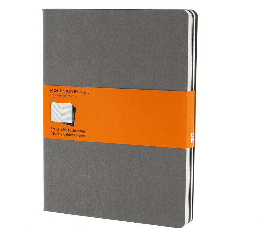 Premium Moleskine Ruled Cahier Journal Set - 3 Pack with Durable Cardboard Cover for Note Taking, Sketching & Daily Planning | Perfect for Students, Artists & Professionals