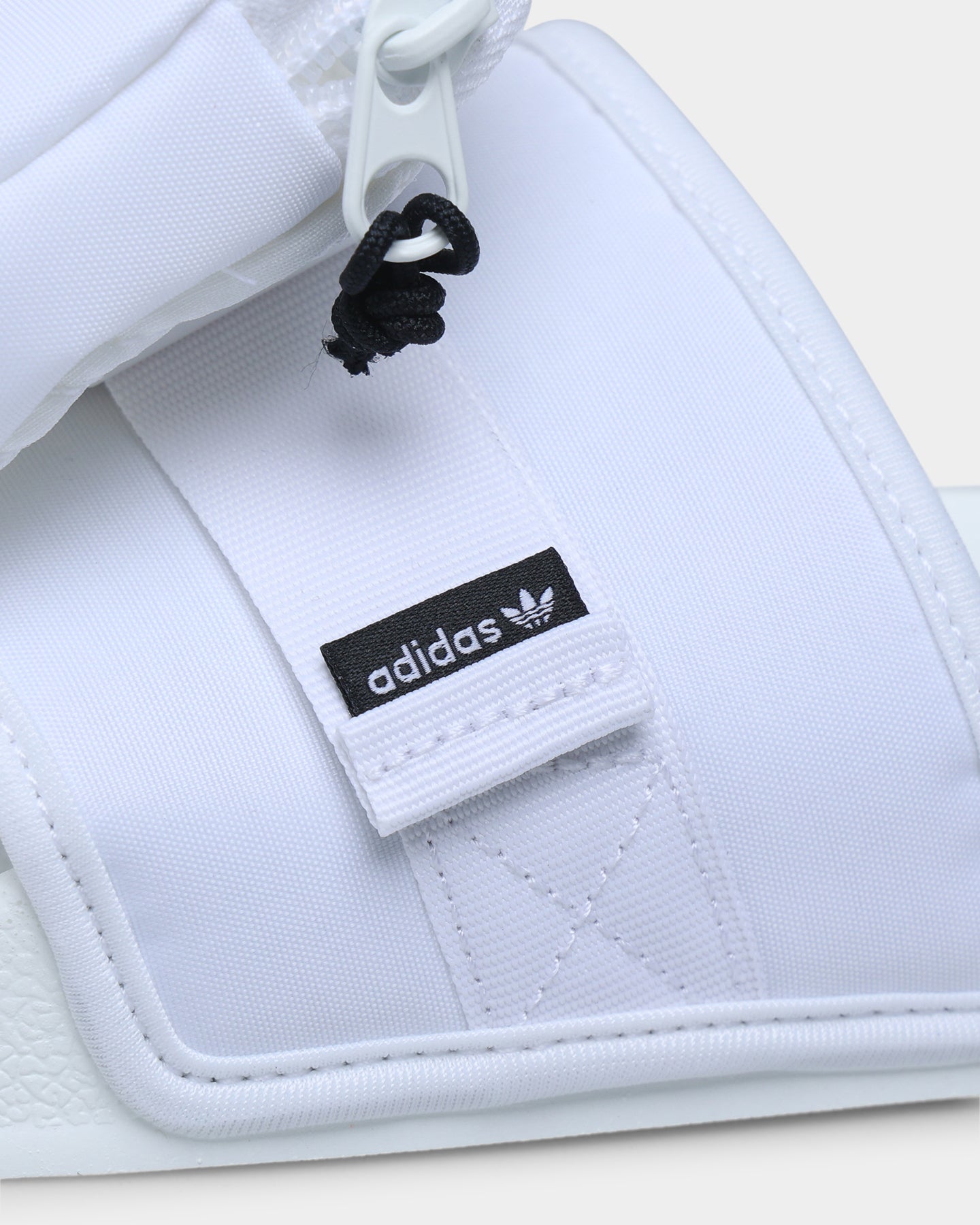 Adidas Pouchylette Slides for Men & Women - Cloud White/Core Black - Comfortable Summer Sandals for Beach, Pool & Casual Wear