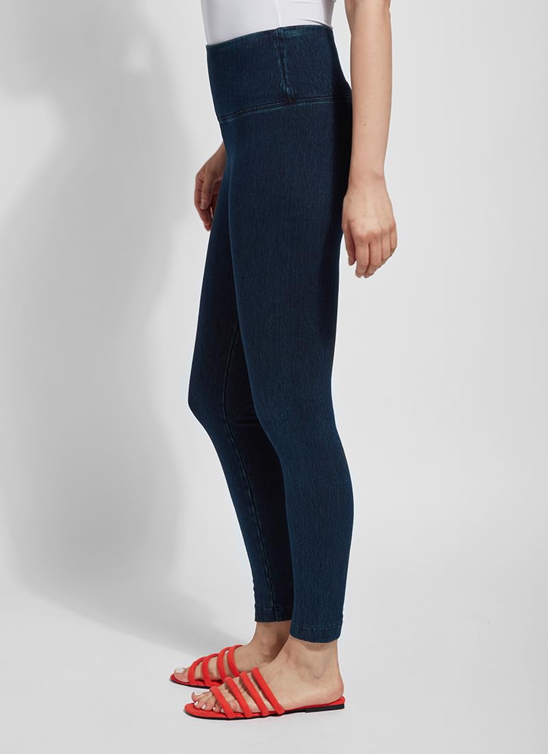 Lyssé Women's High Waisted Denim Leggings - Stretchy Jeggings Skinny Jeans with Ankle Length | Perfect for Casual Wear, Work & Everyday Outfits