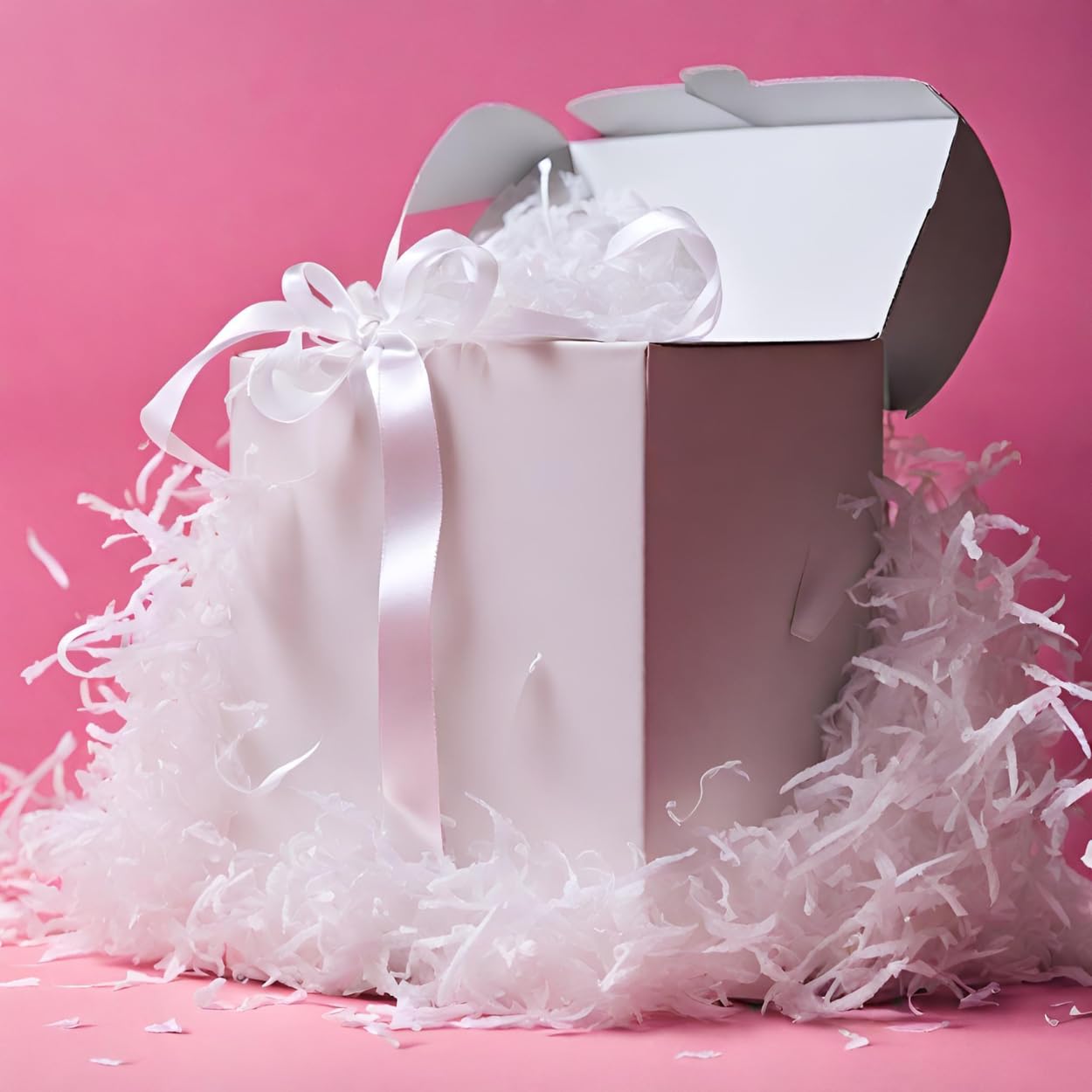 Glick 30g White Shredded Tissue Paper - Premium Gift Wrapping Filler & Craft Supplies for DIY Projects, Party Decorations, Easter Baskets, and Wedding Favors