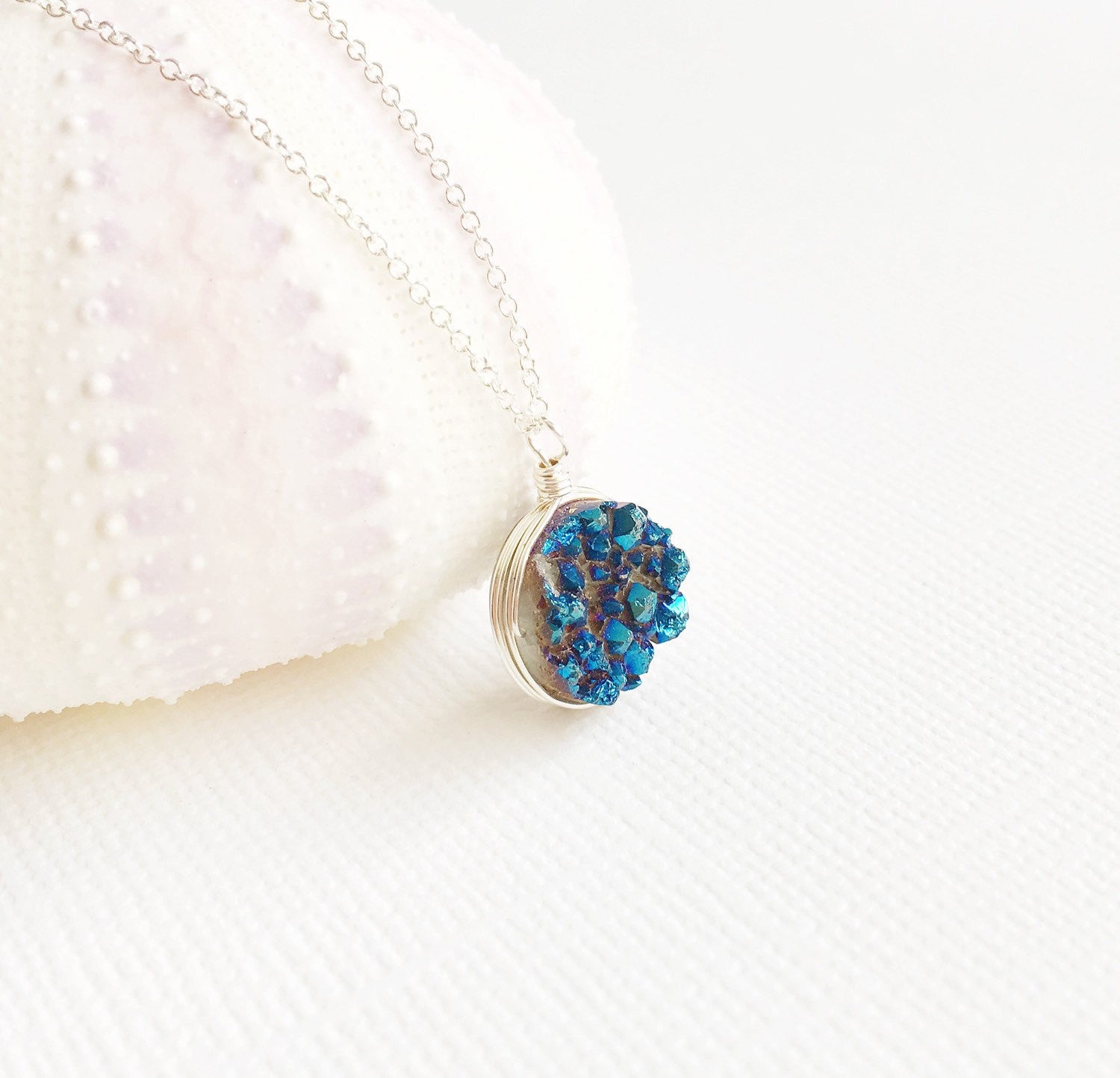 Grace Sapphire Blue Necklace (N123) - Elegant Jewelry for Women, Perfect for Weddings, Parties & Special Occasions