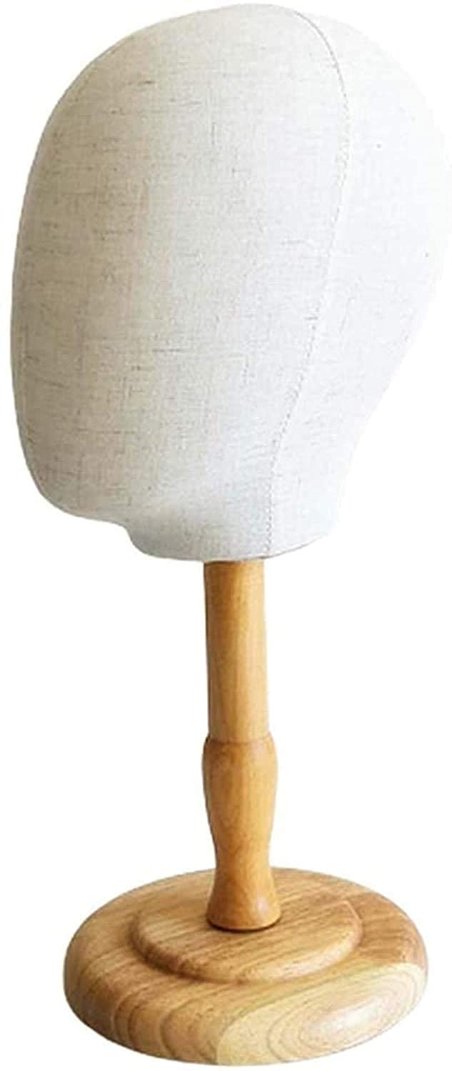 Professional 53cm Male Sewing Tailor's Dummy & Dress Form - Adjustable Mannequin Head for Wig Display, Hat Making, Cap Fitting, and Eyeglasses Showcase - Perfect for Tailors, Fashion Designers, and Salon Displays (Tabletop Canvas Manikin)