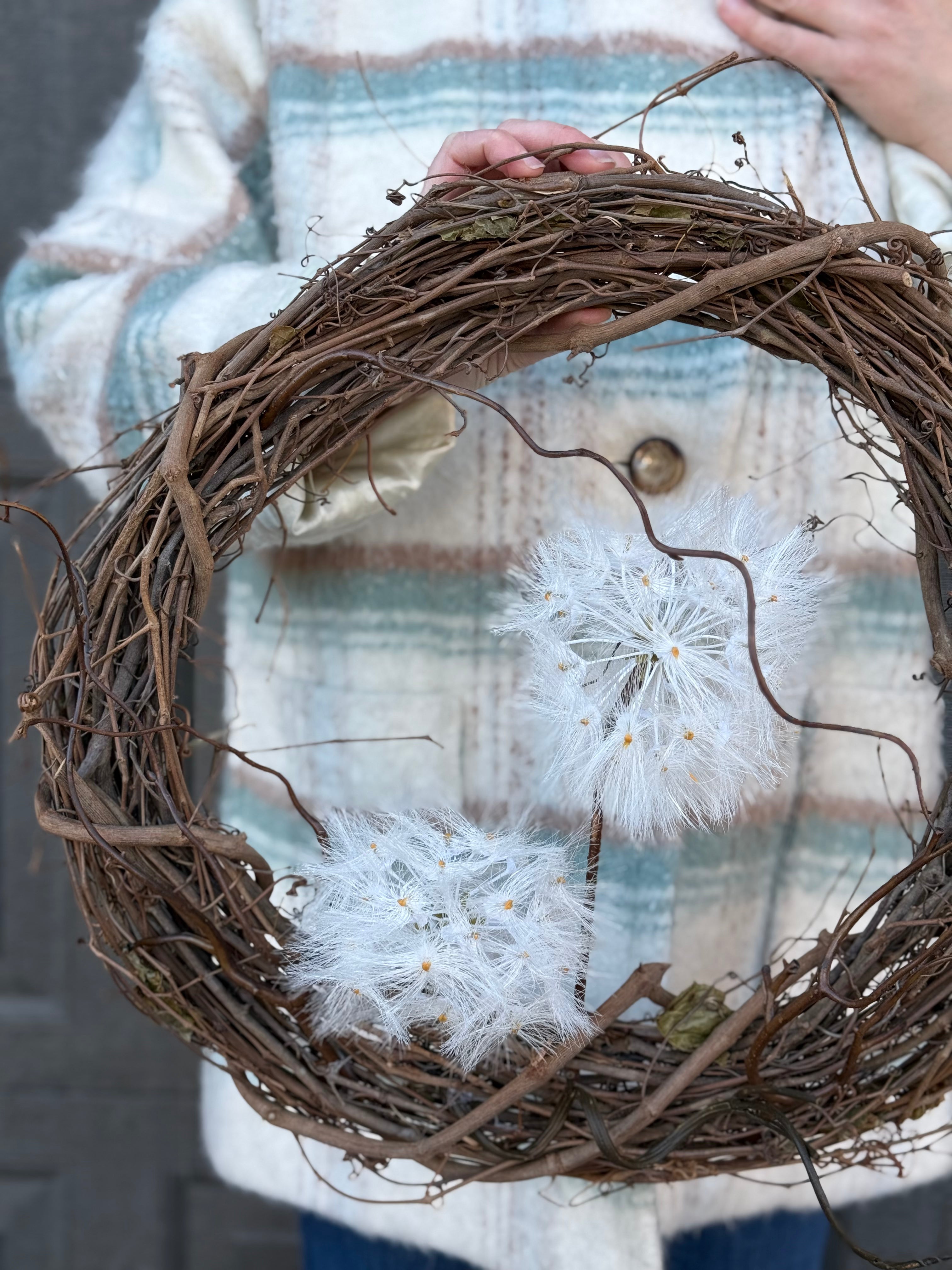 Windy Wreath - Elegant Floral Wreath for Home Decor, Front Door, and Seasonal Celebrations