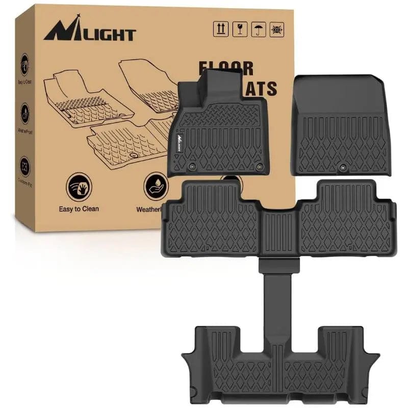 Premium TPE Floor Mats for Kia Telluride 2020-2025 - All-Weather Protection, Custom Fit Car Floor Liners - Perfect for Road Trips, Family Adventures & Daily Commute