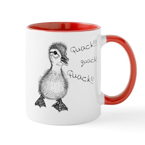 White/Red Inside - Duckling Quack, Baby Duck Mug