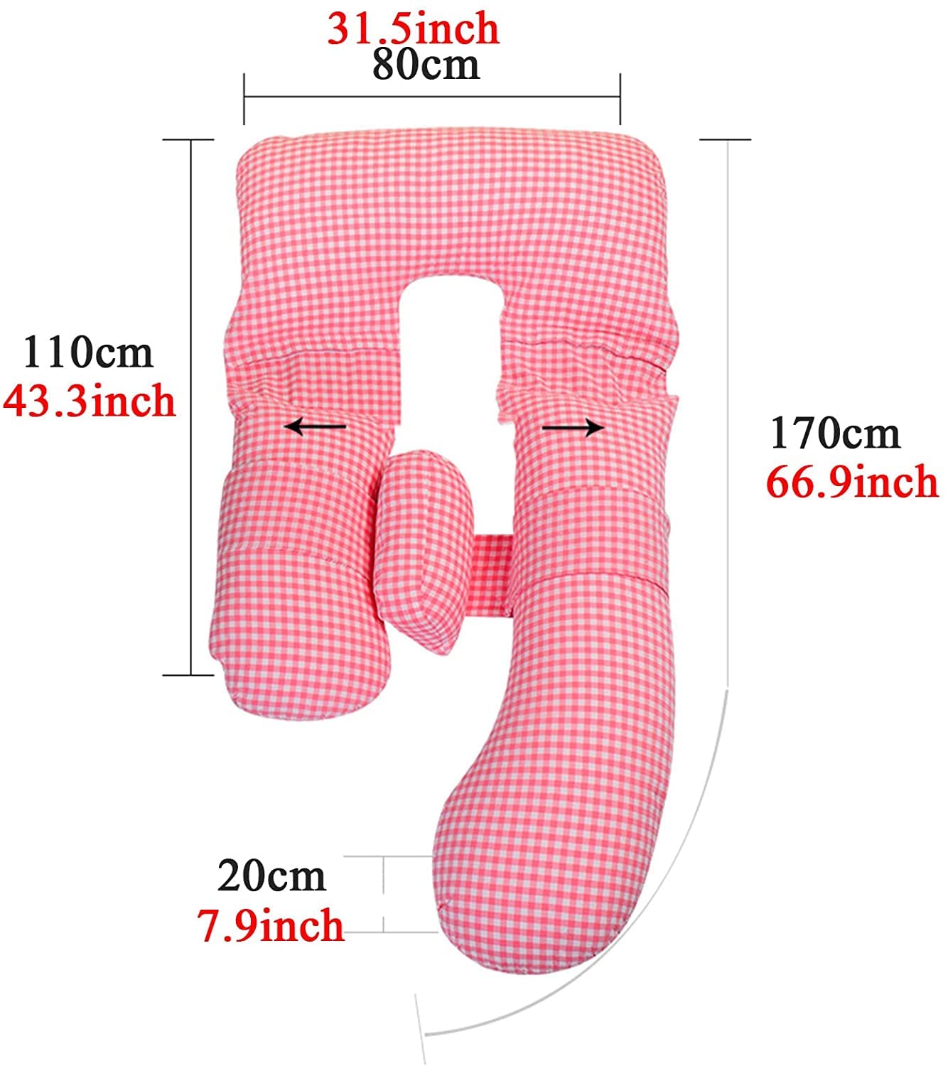 Extra Large & Wide Maternity Body Pillow with Adjustable Support & Removable Cooling Cover - Perfect for Pregnancy Comfort, Back Pain Relief & Side Sleeping (Ideal for All Trimesters)