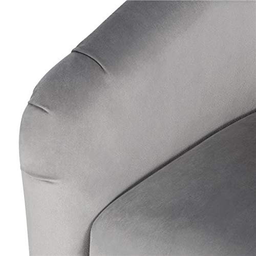 Yaheetech Velvet Accent Chairs Set of 2 - Cozy Barrel Chairs with Soft Padded Seat for Living Room, Bedroom, Office - Light Gray Modern Lounge Chairs for Reading Nook, Waiting Area & Home Decor