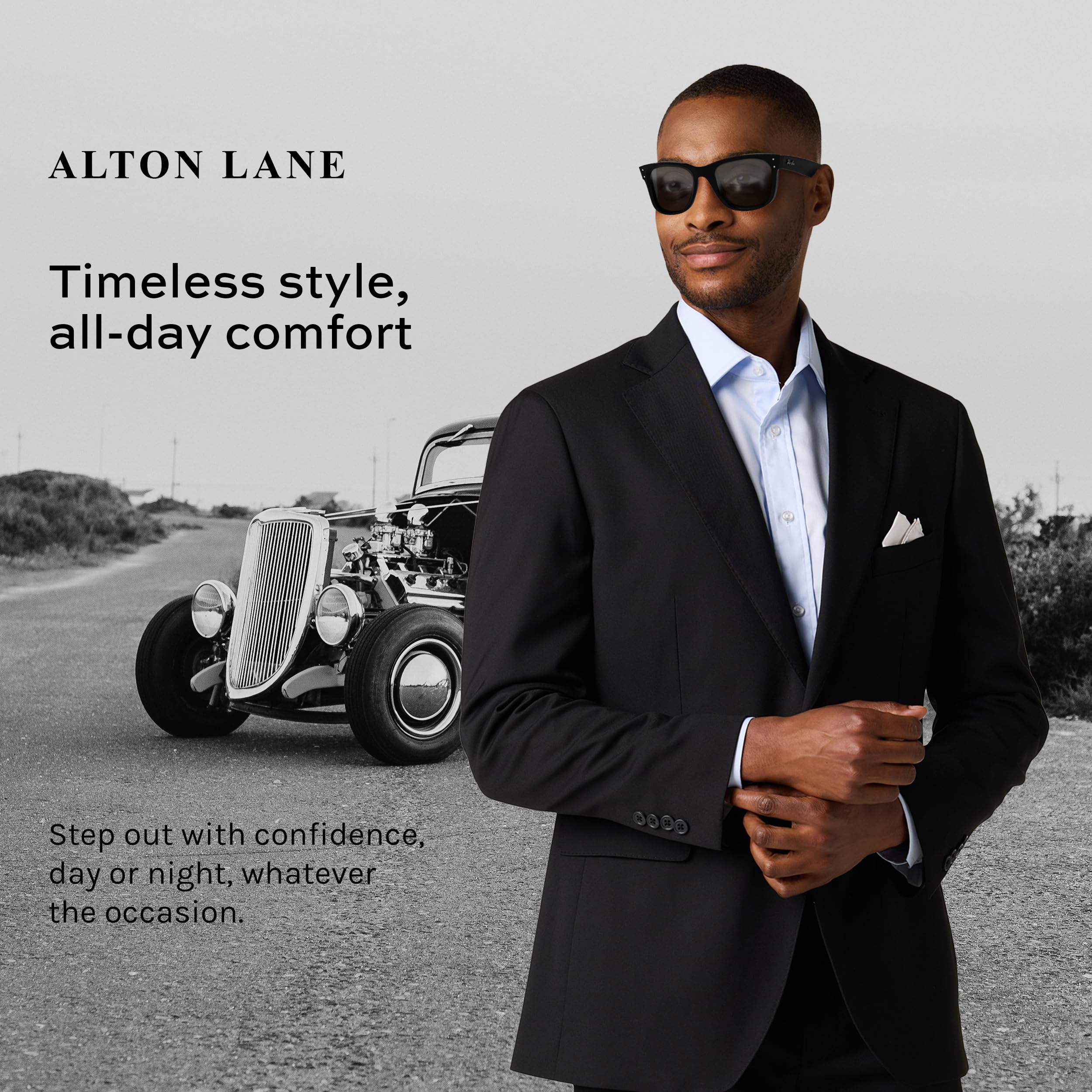 Alton Lane Mercantile Tailored Fit Men's Dress Pants - Premium Quality Formal Suit Trousers for Business & Wedding | Office Wear & Special Occasions