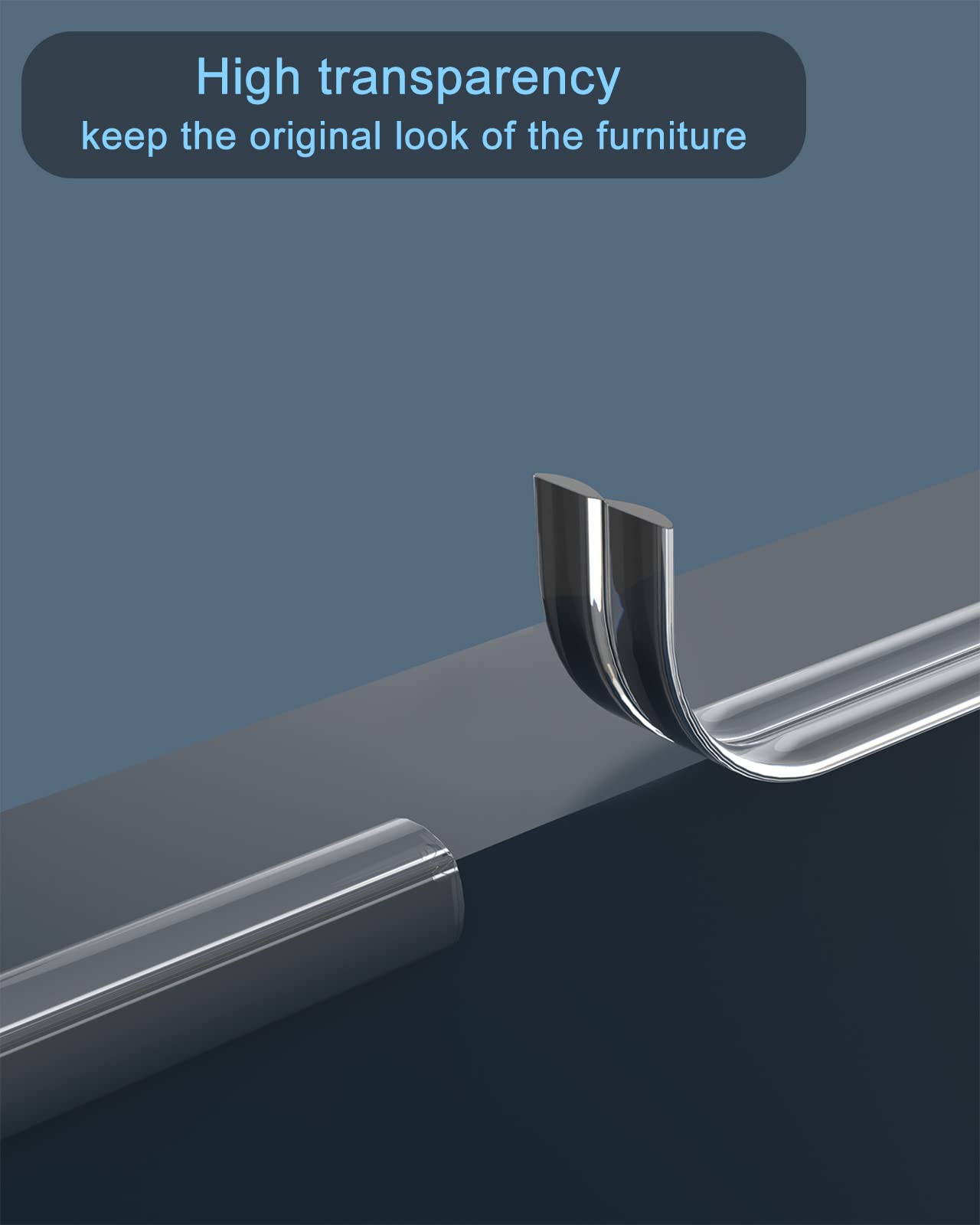 Baby Proof Edge Protectors for Furniture - Clear Pre-Tape Adhesive Corner Guards (3 Meters) - Safe Table Bumpers for Toddlers & Kids - Protect Sharp Edges on Coffee Tables, Desks & Nursery Furniture