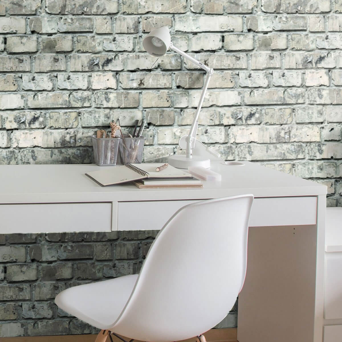 Turquoise Brick Texture Peel and Stick Removable Wallpaper - Self-Adhesive Decorative Vinyl for Bedroom, Living Room & Office Walls - Easy to Apply & Remove