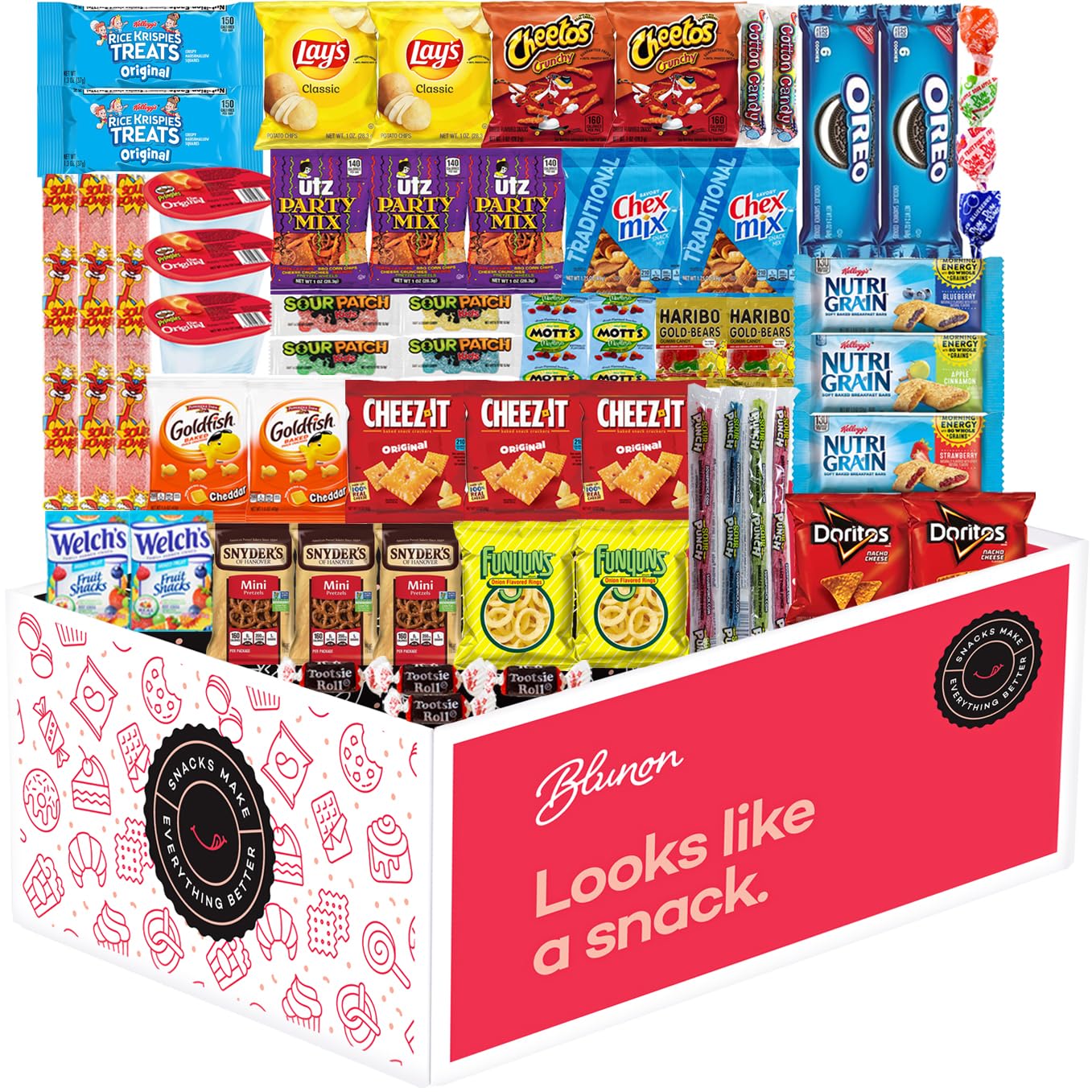 Allergy-Friendly Peanut Free & Tree Nut-Free Snacks Variety Pack - 58 Individually Wrapped Kids Snacks (Cookies, Candy, Crackers, Chips) - Safe Bulk Assortment for School Lunches, Parties & Travel