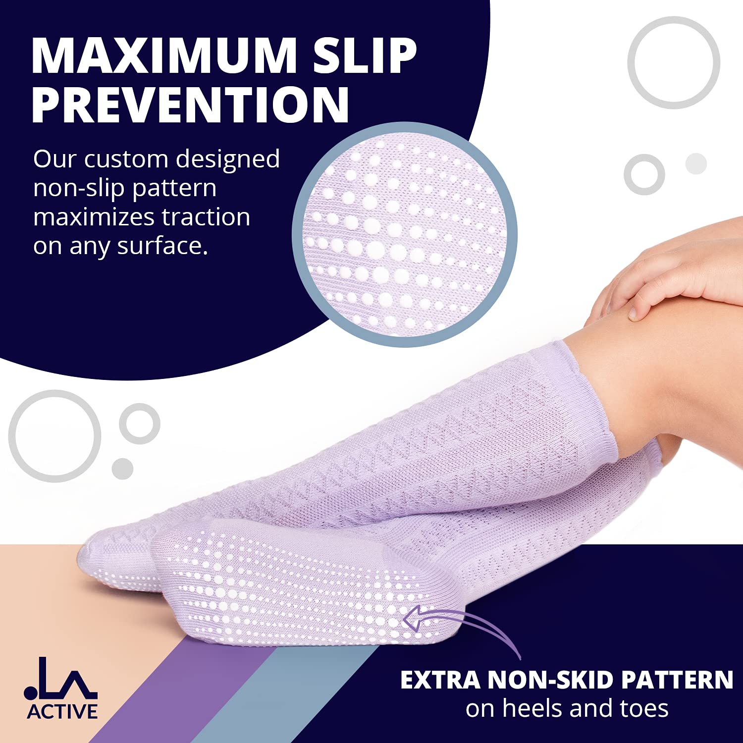 LA ACTIVE Girls Knee High Socks - Soft Warm Cotton School Uniform & Sports Socks for Toddlers & Kids - Perfect for School, Dance, Sports & Winter Outfits