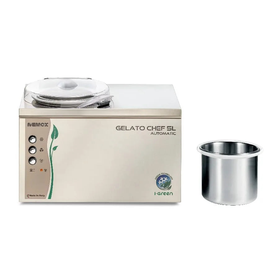 NEMOX NEW Gelato CHEF 5L Automatic Ice Cream Maker Machine I GREEN | Commercial & Home Use | Perfect for Gelato, Sorbet, Frozen Yogurt Making | Small Business & Kitchen Appliance
