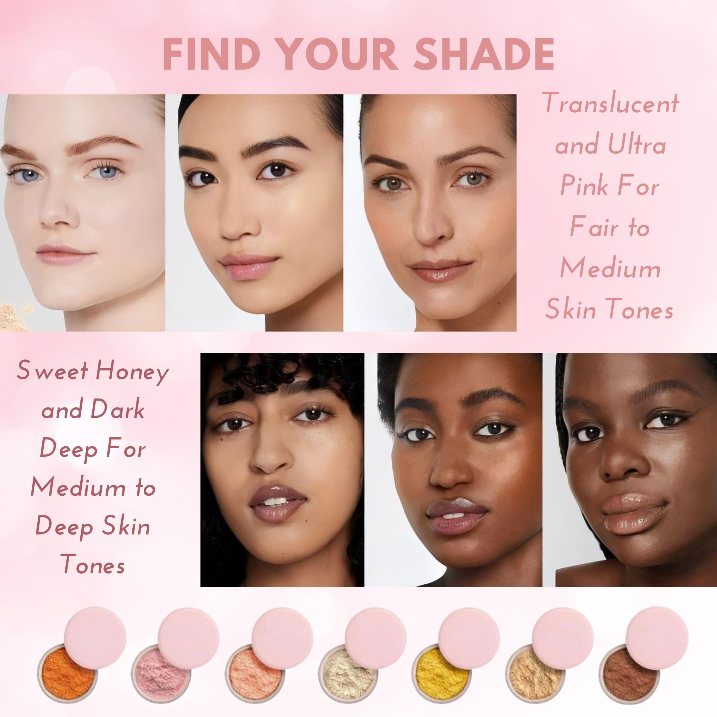 Luminance Milano Pink Setting Powder - Beauty Blurring Powder for All Skin Tones (04#) | Matte Finish & Oil Control | Perfect for Daily Makeup & Photo Shoots