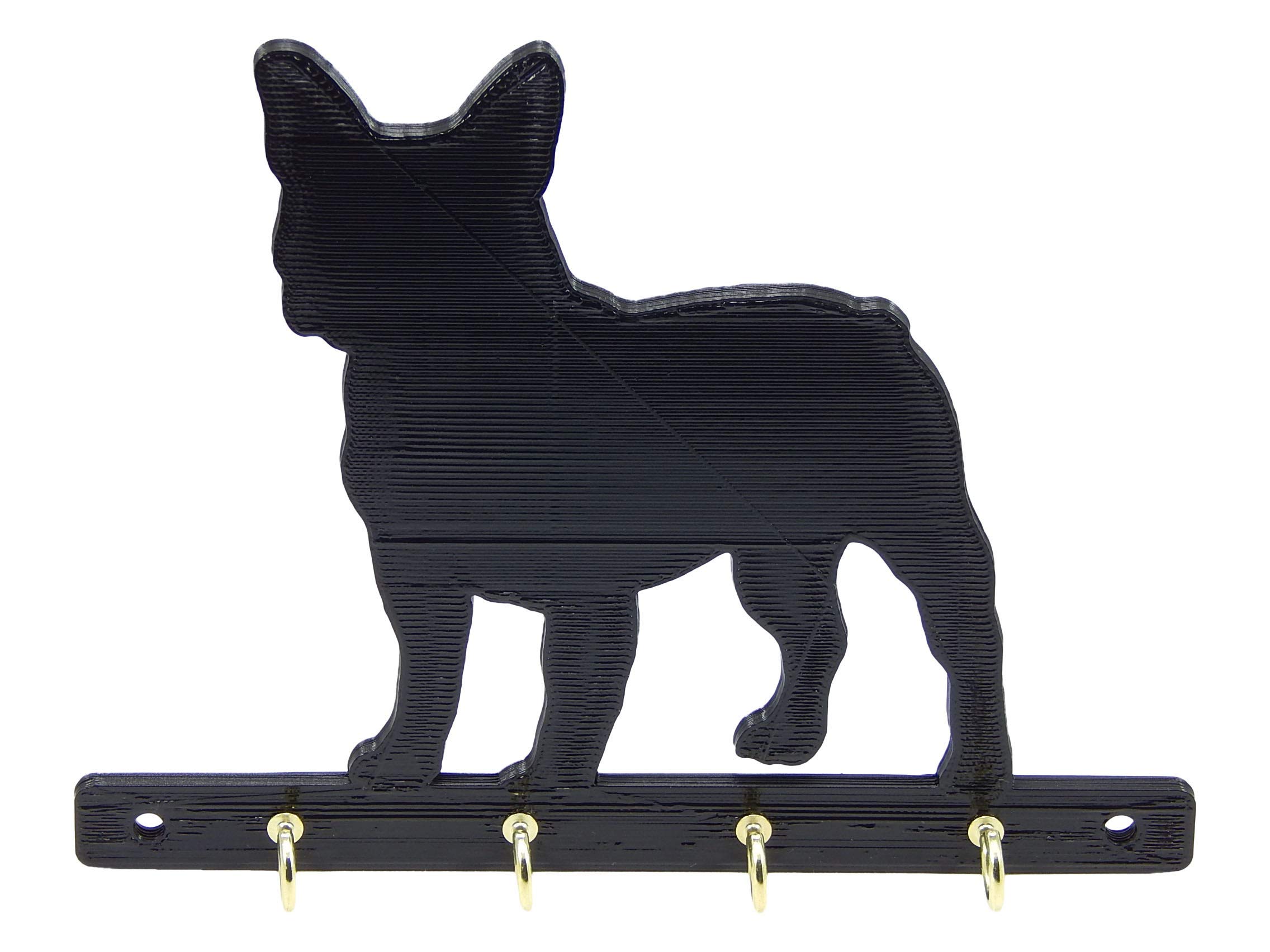 French Bulldog Leash & Key Holder Wall Hooks - Durable Dog Leash Organizer with 3 Hooks for Leashes, Keys & Accessories - Perfect for Entryway, Mudroom & Pet Lovers Home Decor