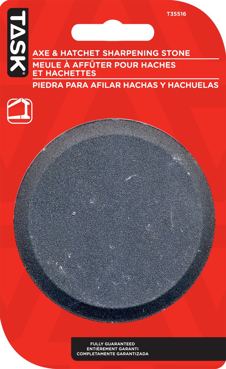 Task Tools T35516 Axe and Hatchet Sharpening Stone - Premium Grit Sharpener for Outdoor Tools, Camping & Woodworking Accessories - Perfect for Hunting, Bushcraft & DIY Projects
