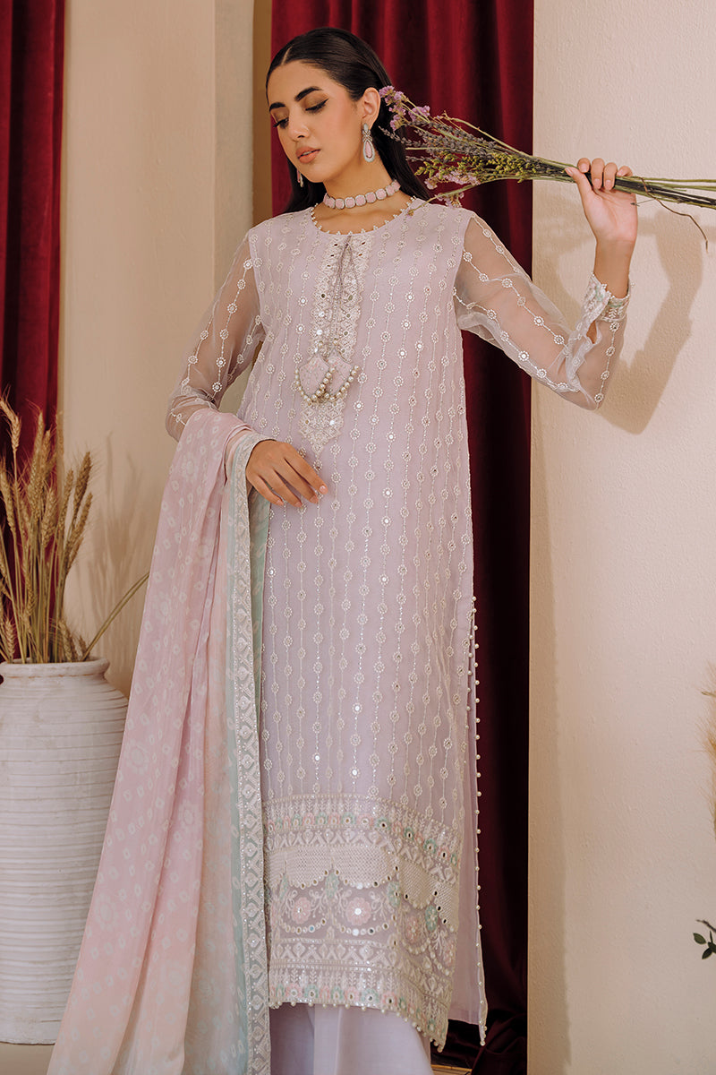LILAC HAZE 3-Piece Indian Ethnic Wear Set (Kurta & Dupatta) - Elegant Purple Traditional Outfit for Women, Festivals & Special Occasions
