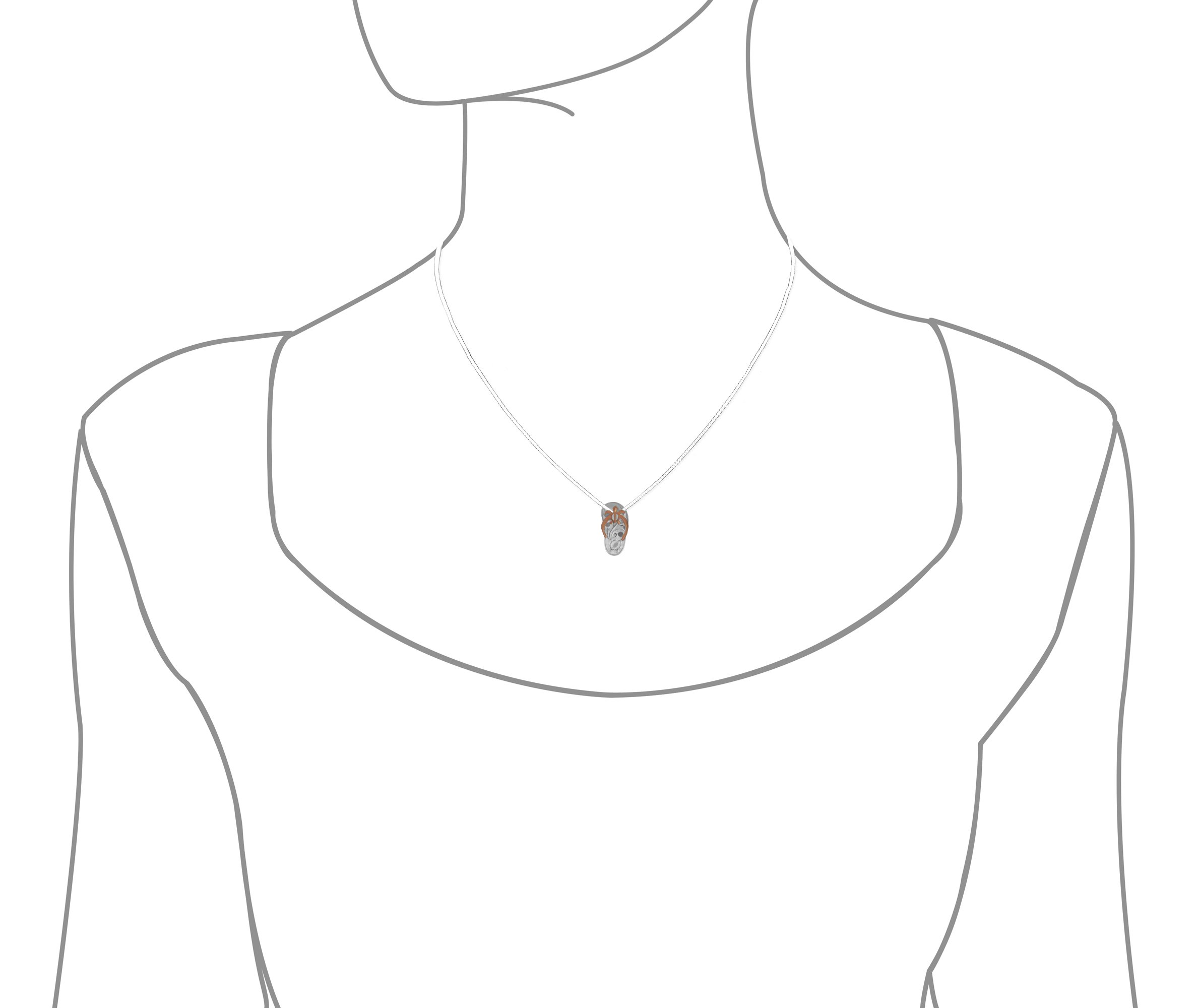 925 Sterling Silver Turtle Flip Flop Pendant Necklace with 16+2 Inch Extender Chain - Perfect for Beach Vacations, Summer Outfits & Casual Wear