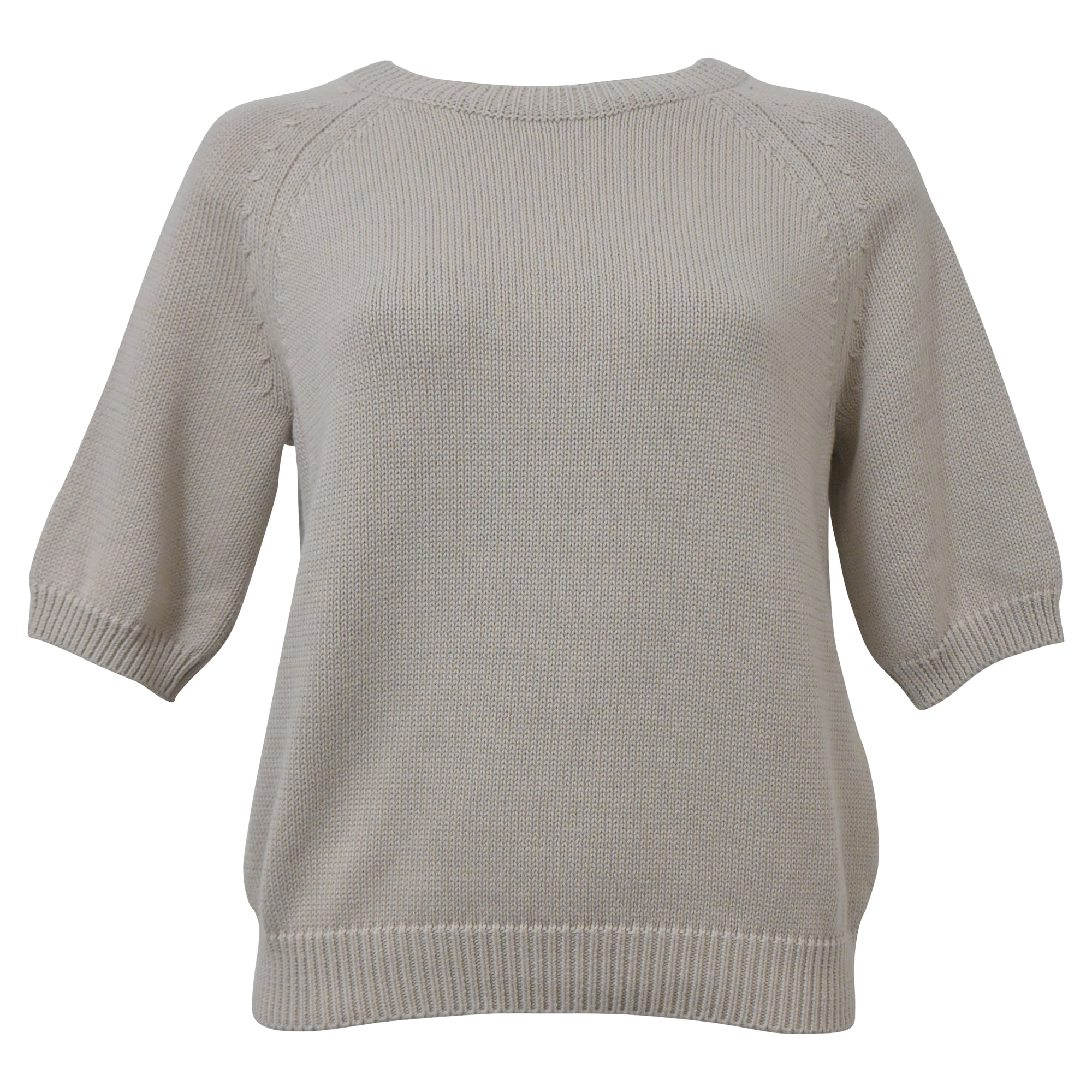 Max Mara Corinne Sweater Women's Ecru Cotton Knit Pullover - Perfect for Office Wear, Casual Outings & Fall Layering