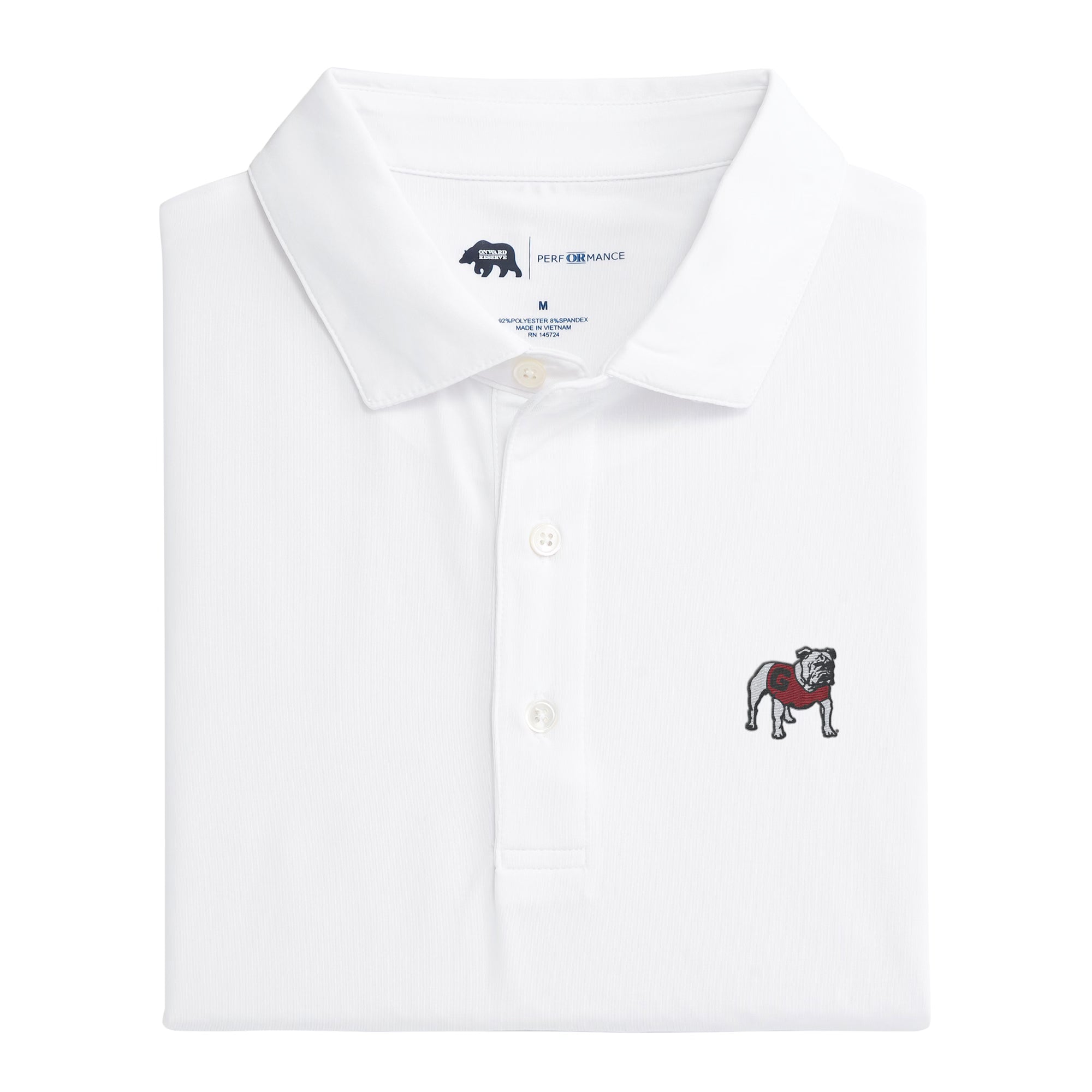 Standing Bulldog Men's Performance Polo Shirt - Breathable, Moisture-Wicking & Durable for Golf, Work & Casual Wear
