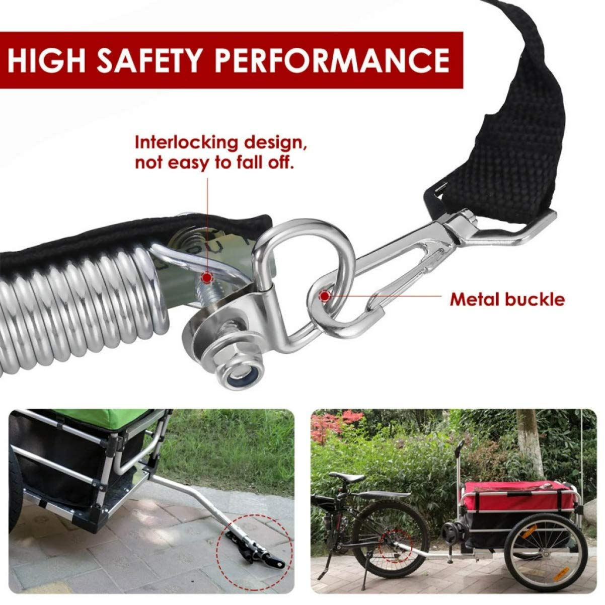 VOSAREA Heavy Duty Bike Trailer Hitch Coupler - Universal Bike Trailer Attachment for Cargo & Baby Trailers - Durable Trailer Coupling Accessory for Bikes, Cycling & Family Outings