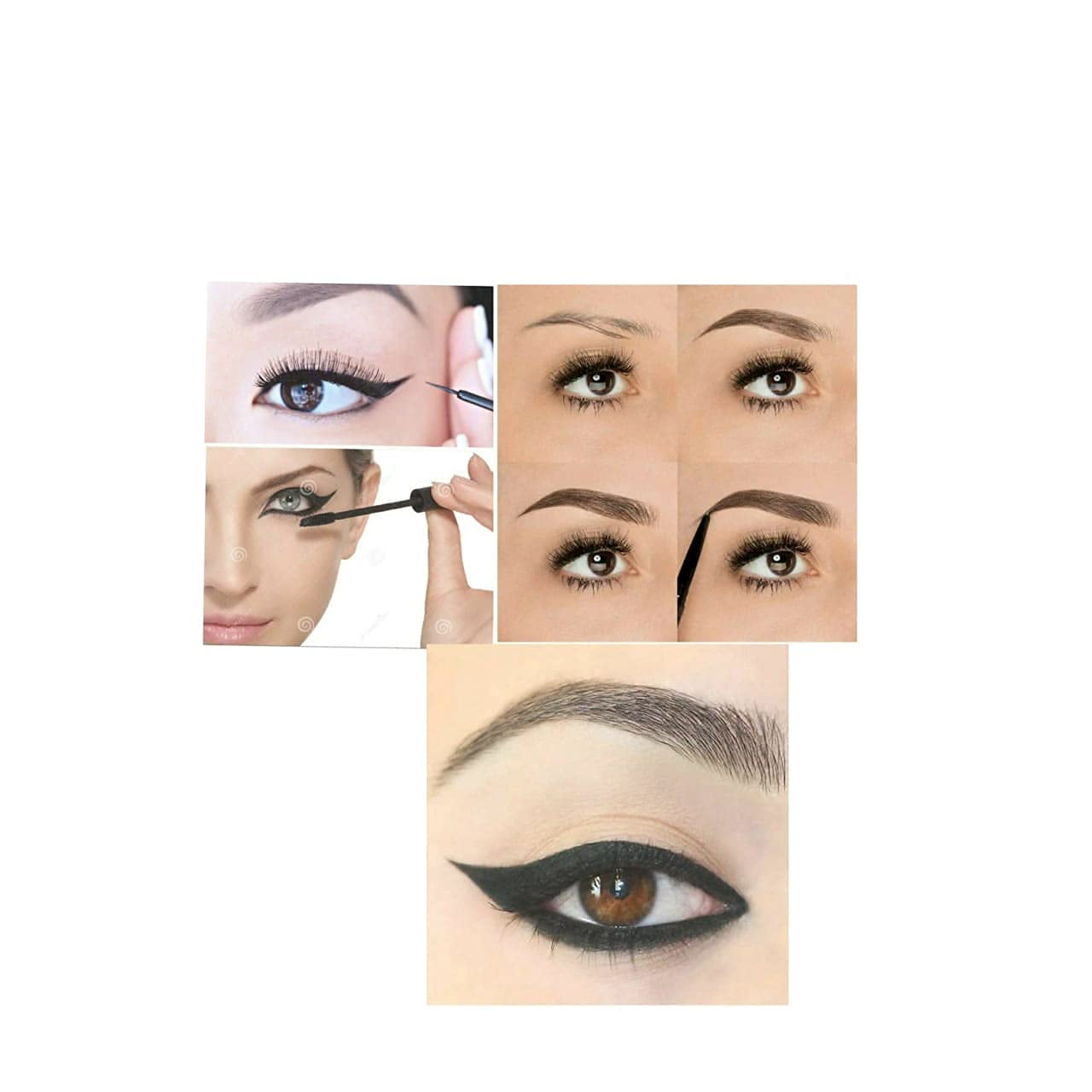 Professional 3-in-1 Waterproof Eyeliner Set - Liquid Mascara & Black Kajal for Long-Lasting Eye Makeup | Perfect for Daily Wear, Parties & Special Occasions