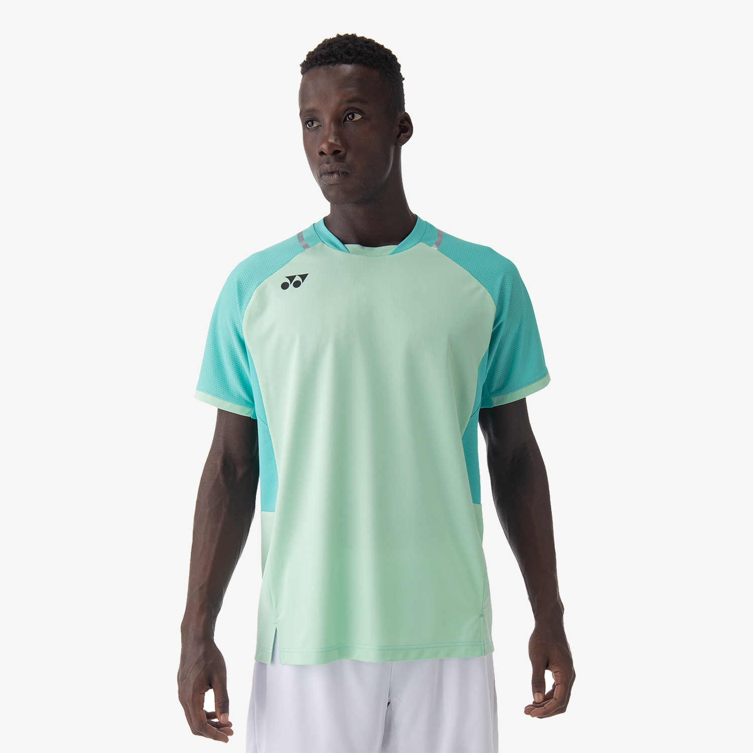 Yonex Men's Crew Neck Tennis Shirt 10633 - Peppermint Green - Moisture Wicking Performance Top for Casual & Sports Wear