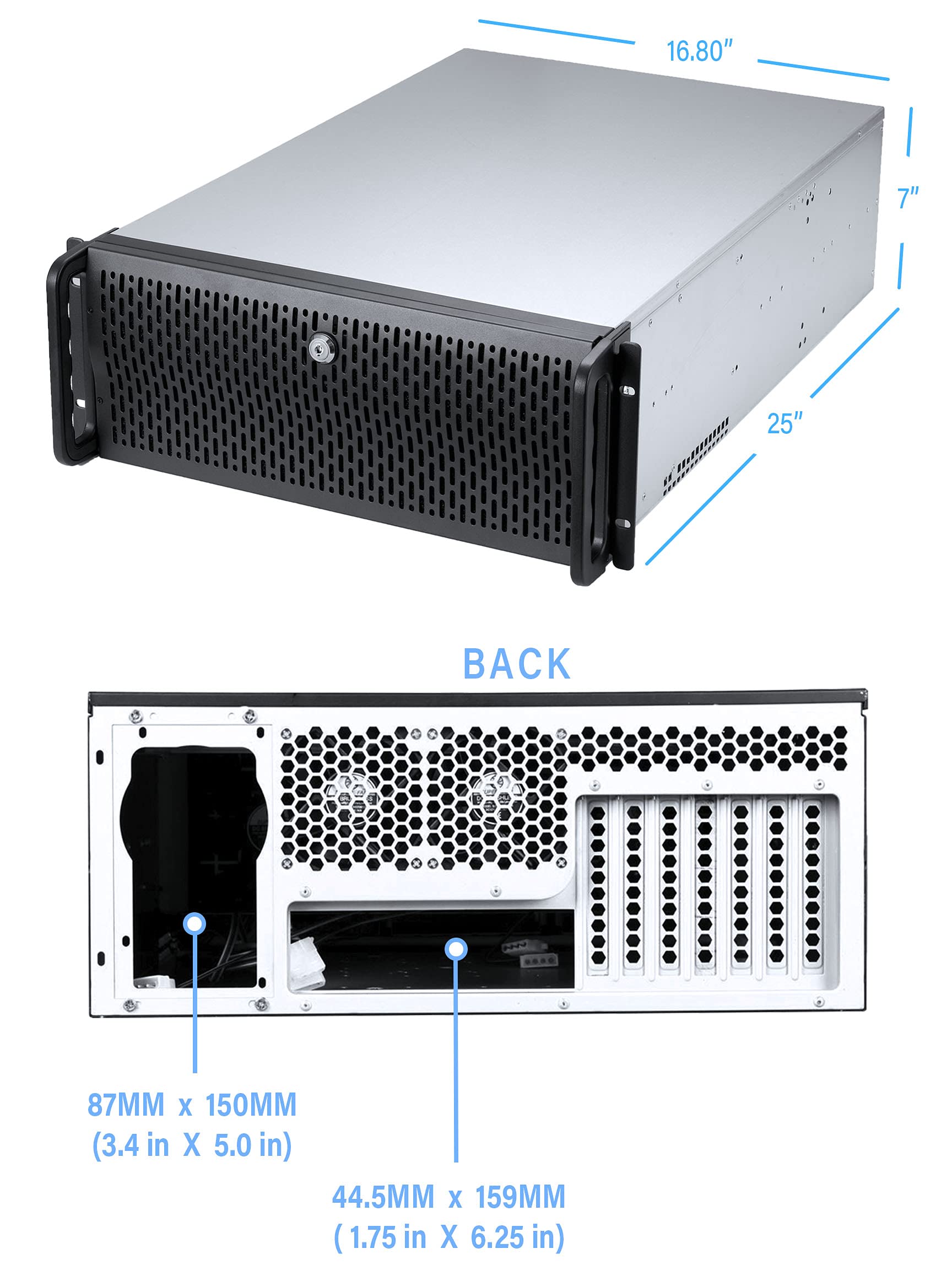 Rosewill 4U Server Chassis - 12 Bay Hot Swap HDD Rackmount Case for E-ATX Motherboards | Supports 12x 3.5