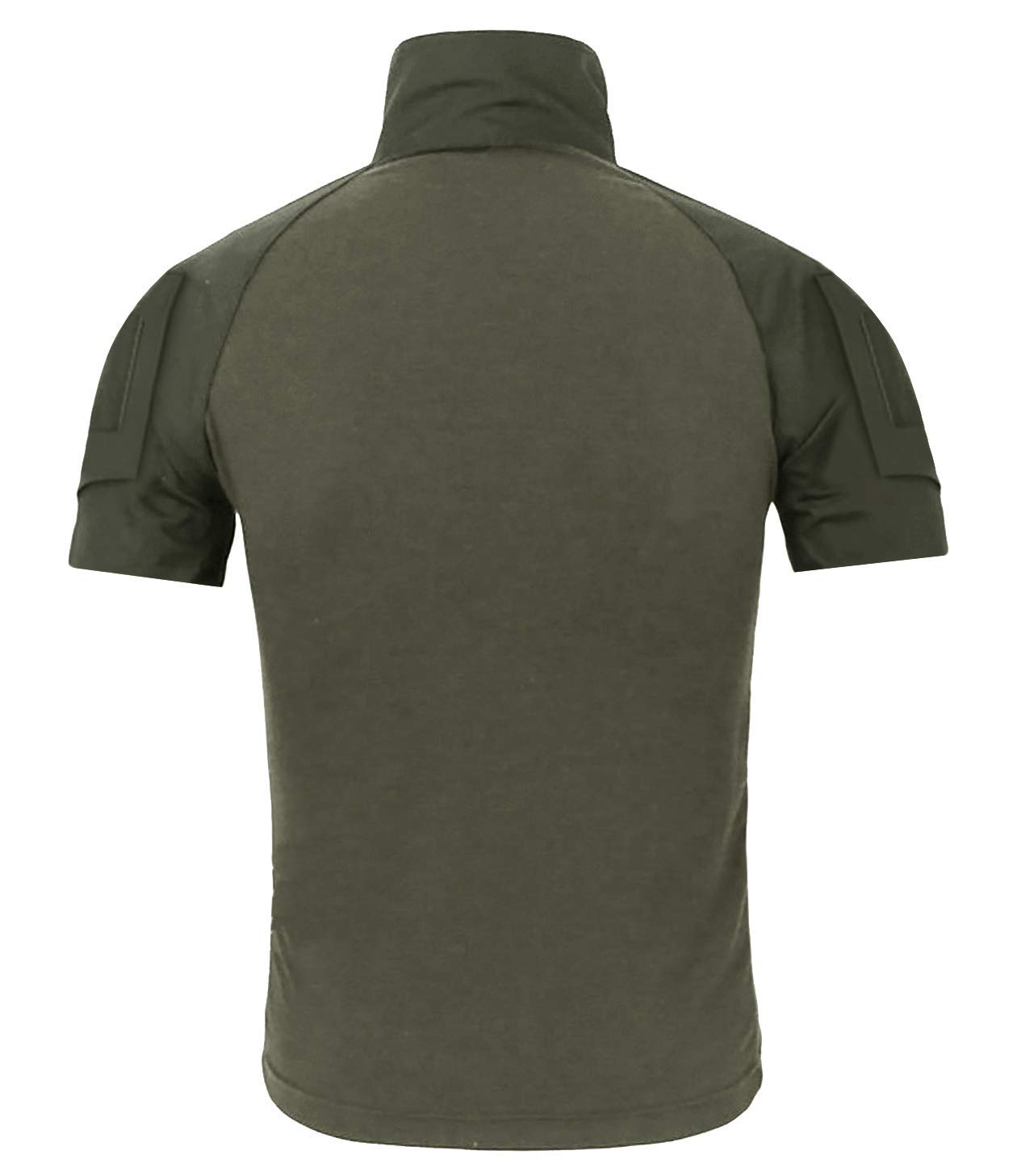 Lilychan Men's Tactical Short Sleeve Shirt - Military Combat Outdoor Shirt with Zipper Pocket | Perfect for Hiking, Camping & Airsoft Activities