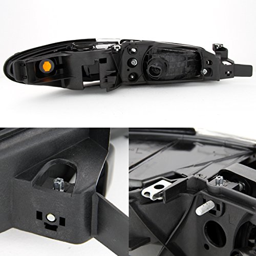 AKKON Replacement Headlights for Pontiac Grand Prix - Black Driver & Passenger Side Combo with Amber Corner Signal Lights | Perfect for Night Driving & Vehicle Restoration