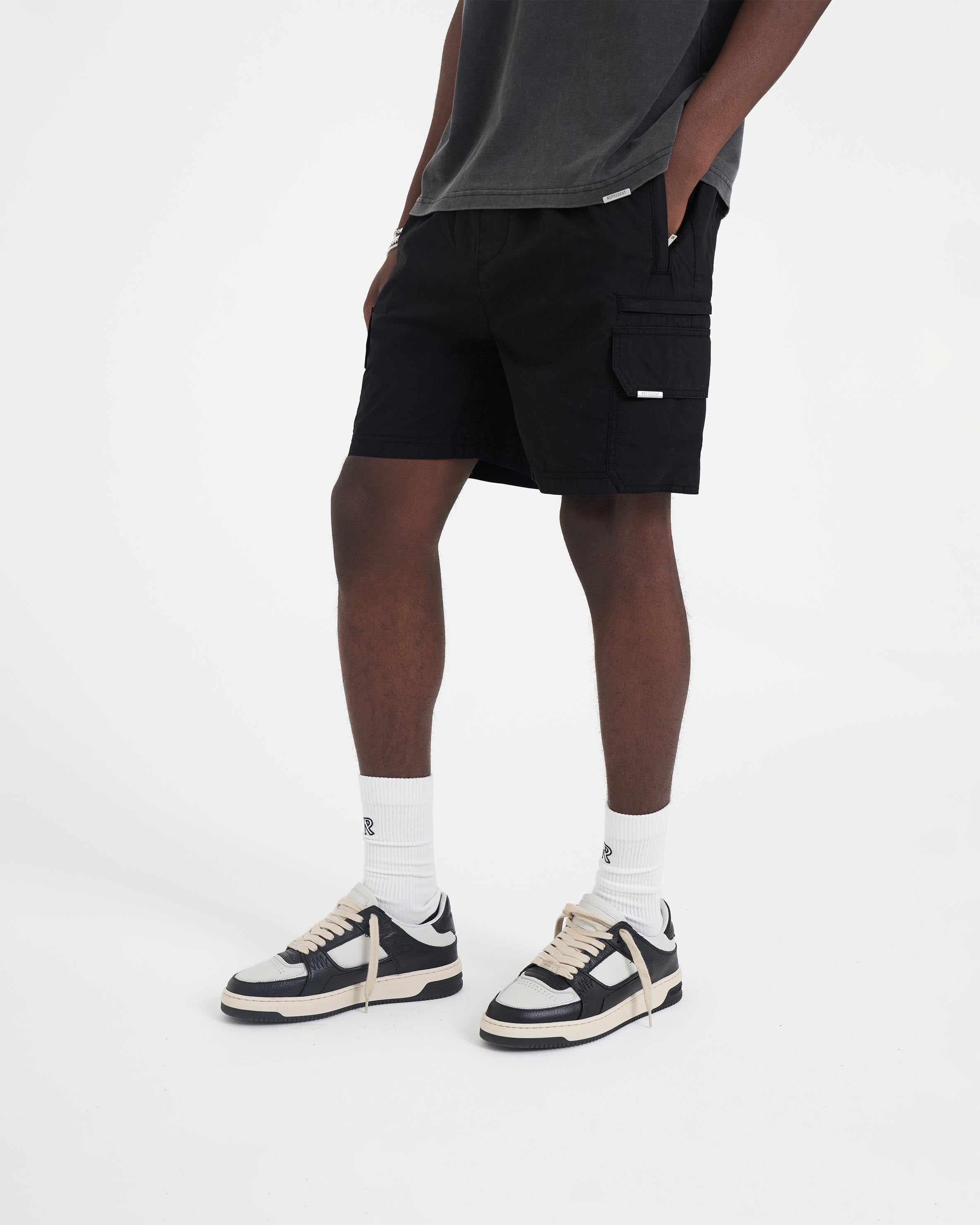 Storm Cargo Shorts for Men - Durable Outdoor Work Shorts with Multiple Pockets | Black Tactical Utility Shorts for Hiking, Camping & Casual Wear