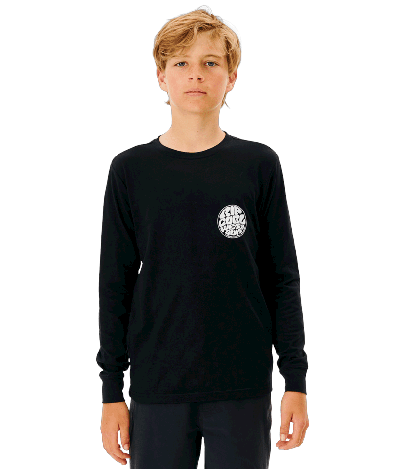 Rip Curl Icons UPF 50+ Long Sleeve UV Rashguard for Boys 8-16 Years | Sun Protection Swim Shirt for Surfing, Swimming & Outdoor Activities