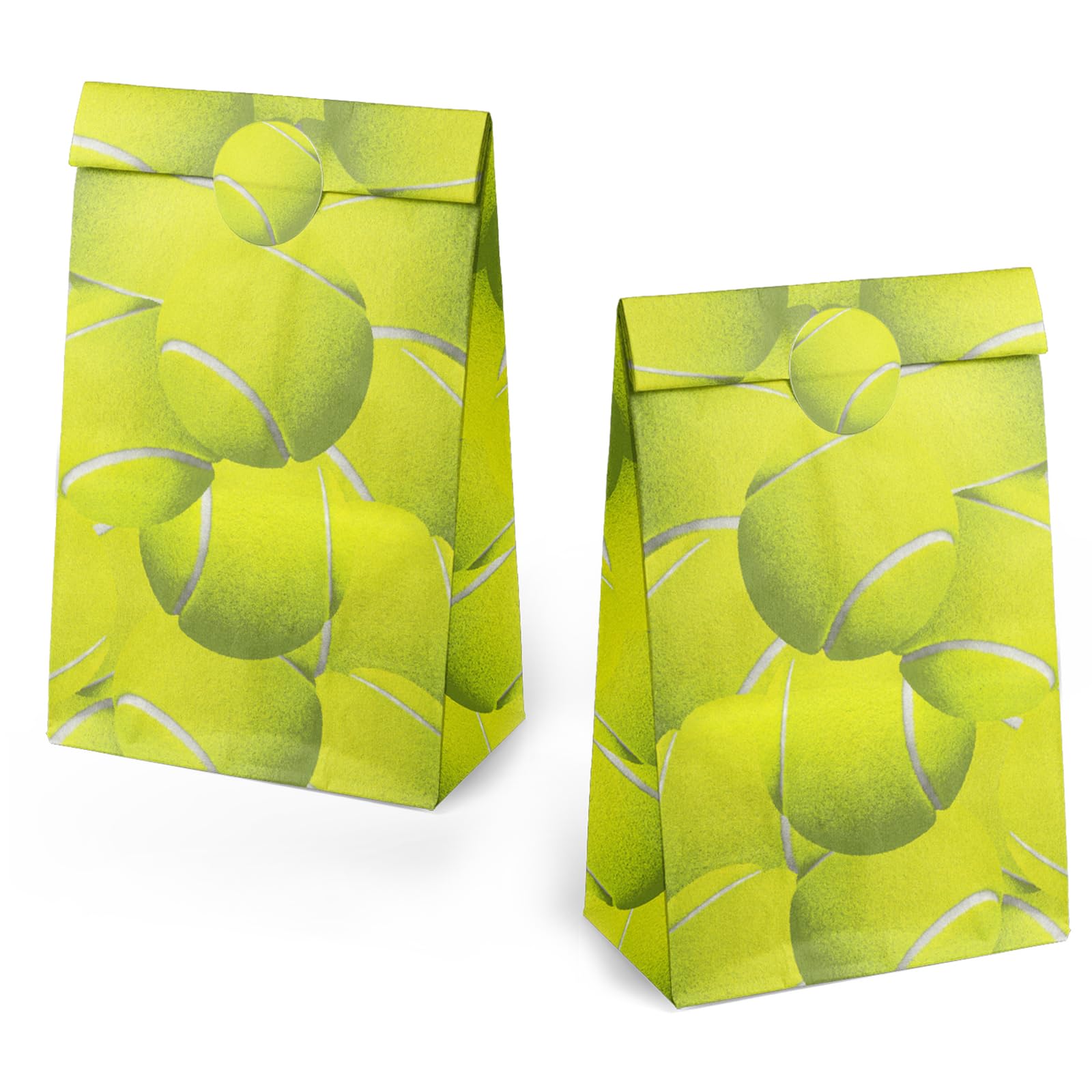 Outego Tennis Themed Party Favor Bags - 12 Pack Premium Tennis Goodie Bags for Kids Birthday Parties, Sports Theme Events & Tennis Tournament Giveaways - Perfect for Tennis Birthday Decorations, Team Snacks & Player Gifts