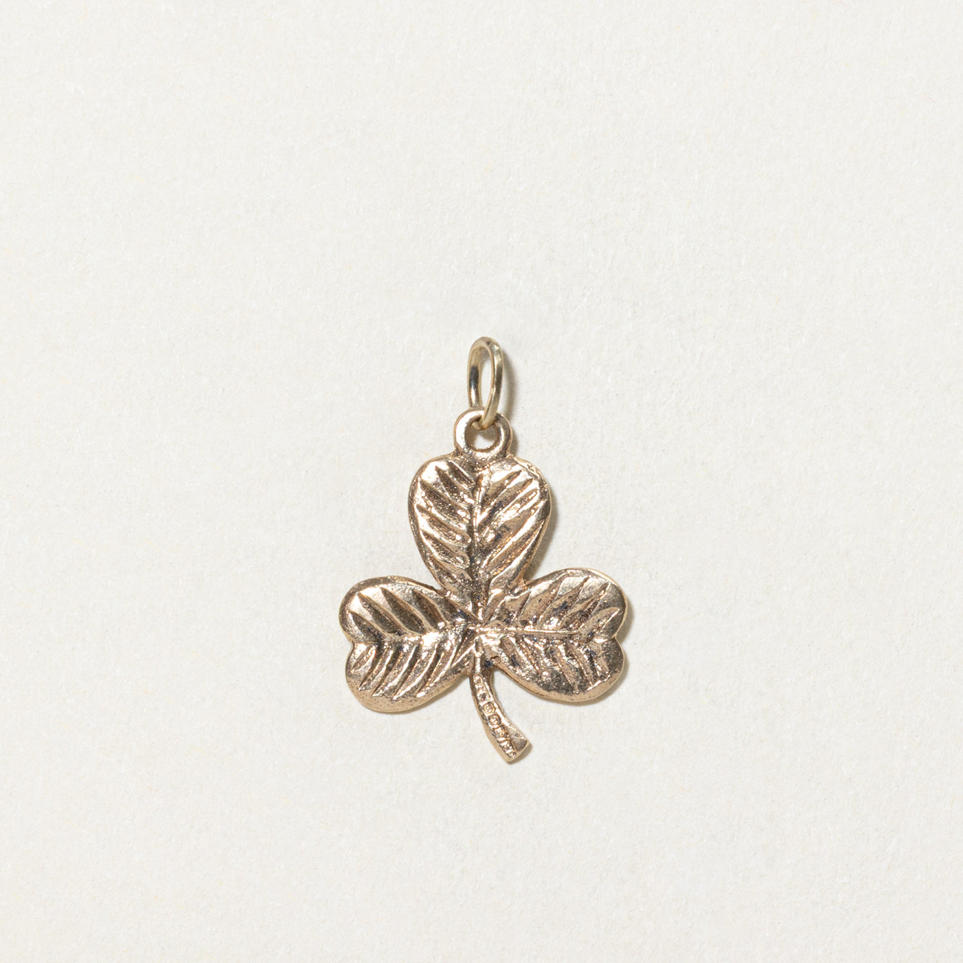 Vintage 1981 Dublin 9K Yellow Gold Shamrock Pendant - Irish Celtic Jewelry for Women, Perfect Gift for St. Patrick's Day & Special Occasions