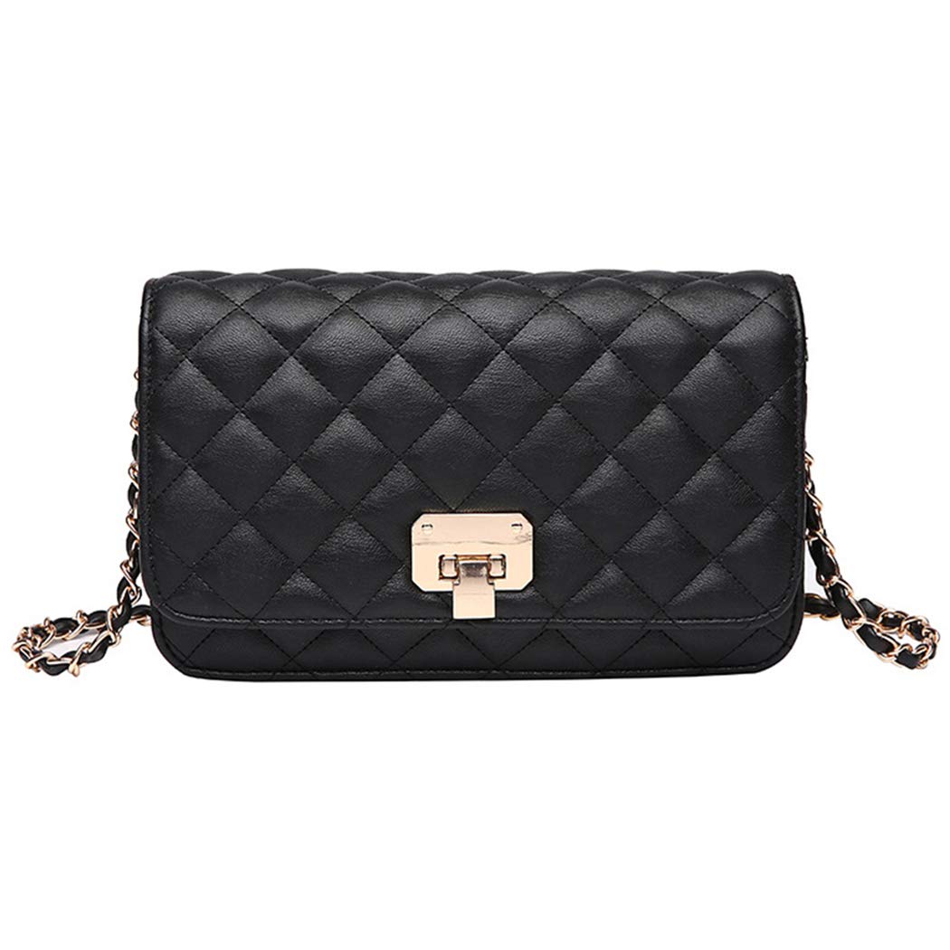 HAKSIM Women's Leather Shoulder Bag - Fashion Quilted Designer Crossbody Purse with Chain Strap | Perfect for Work, Travel & Evening Events
