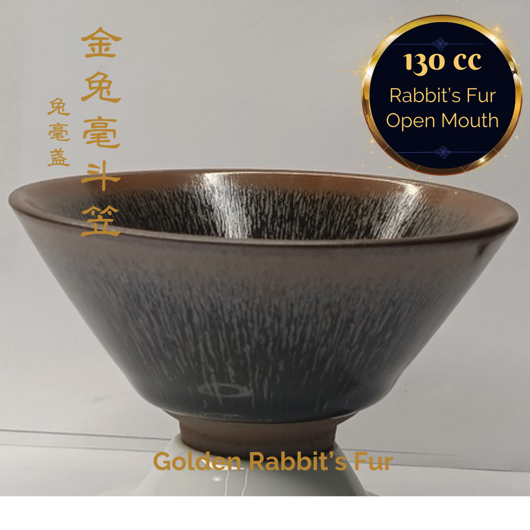 Premium Jianzhan (Tenmoku) Tea Bowls - Authentic Jian Ware with Golden Rabbit's Fur Glaze - Handcrafted Ceramic Tea Cups for Matcha, Gongfu Tea & Zen Meditation - Perfect Gift for Tea Lovers