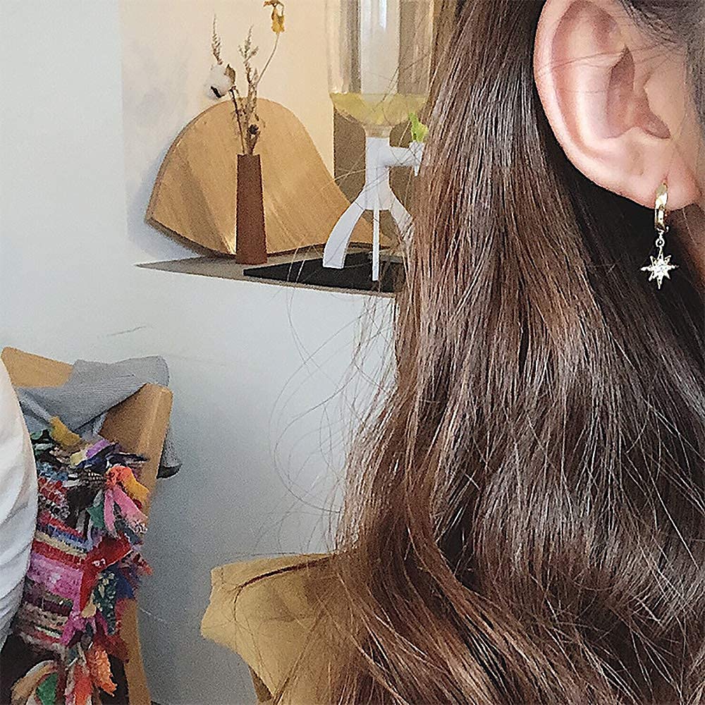10 Pairs Gold & Silver Small Hoop Earrings for Women - Butterfly, Star, Moon, Snake Huggie Dangle Earrings Set | Perfect for Everyday Wear, Parties & Gifts